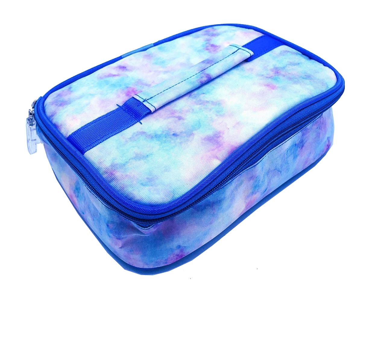 Echo Boomers Tie Dye Printed Insulated Tiffin Bento Lunch Medium Bag with Multi Zipper Pockets