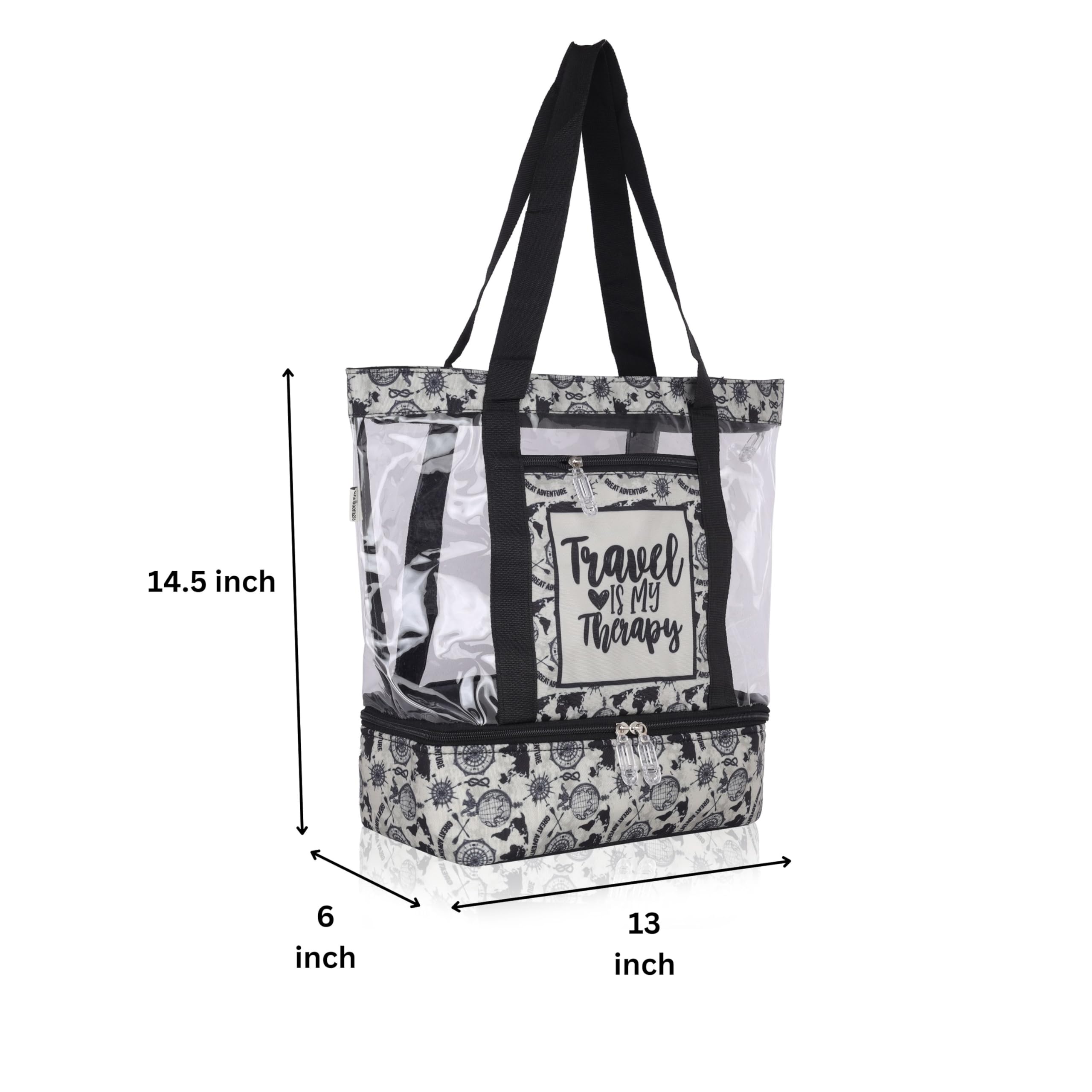 Echo Boomers Black Transparent Shoulder Bag