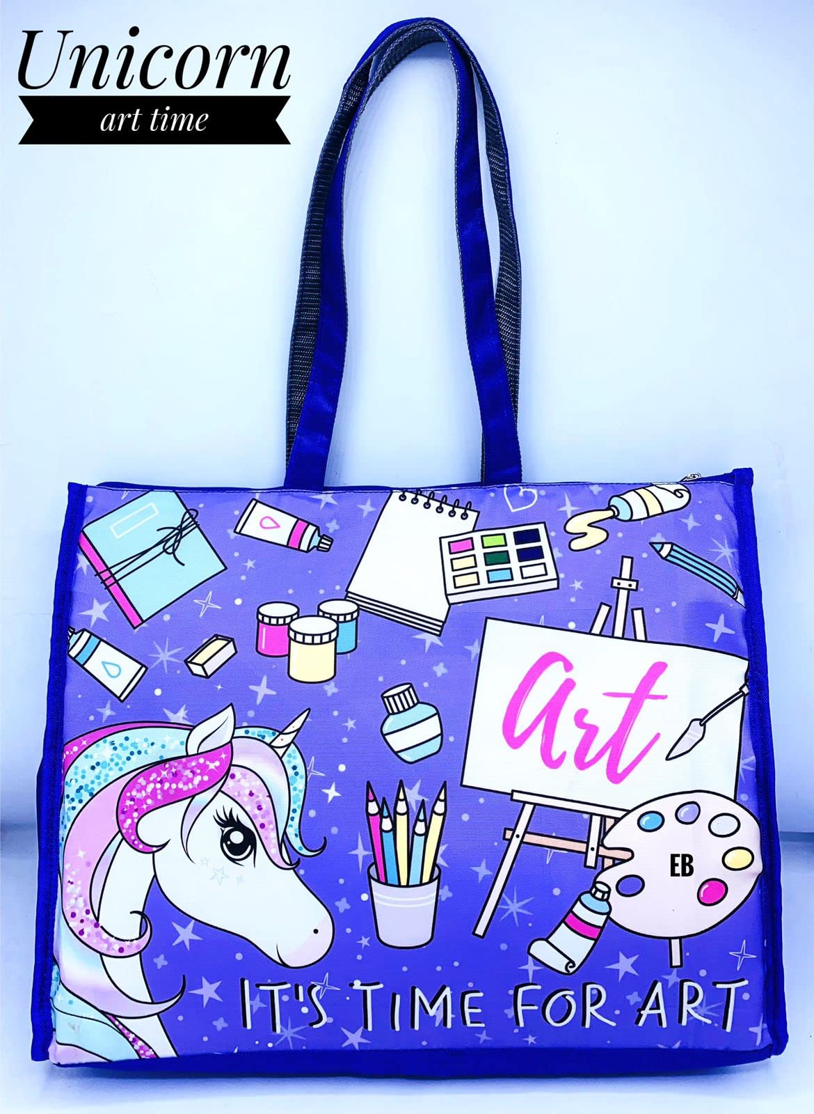 Echo Boomers Art Paints Design Print Tote A3 Size Drawing Activity Bag with Multiple Utility Pockets