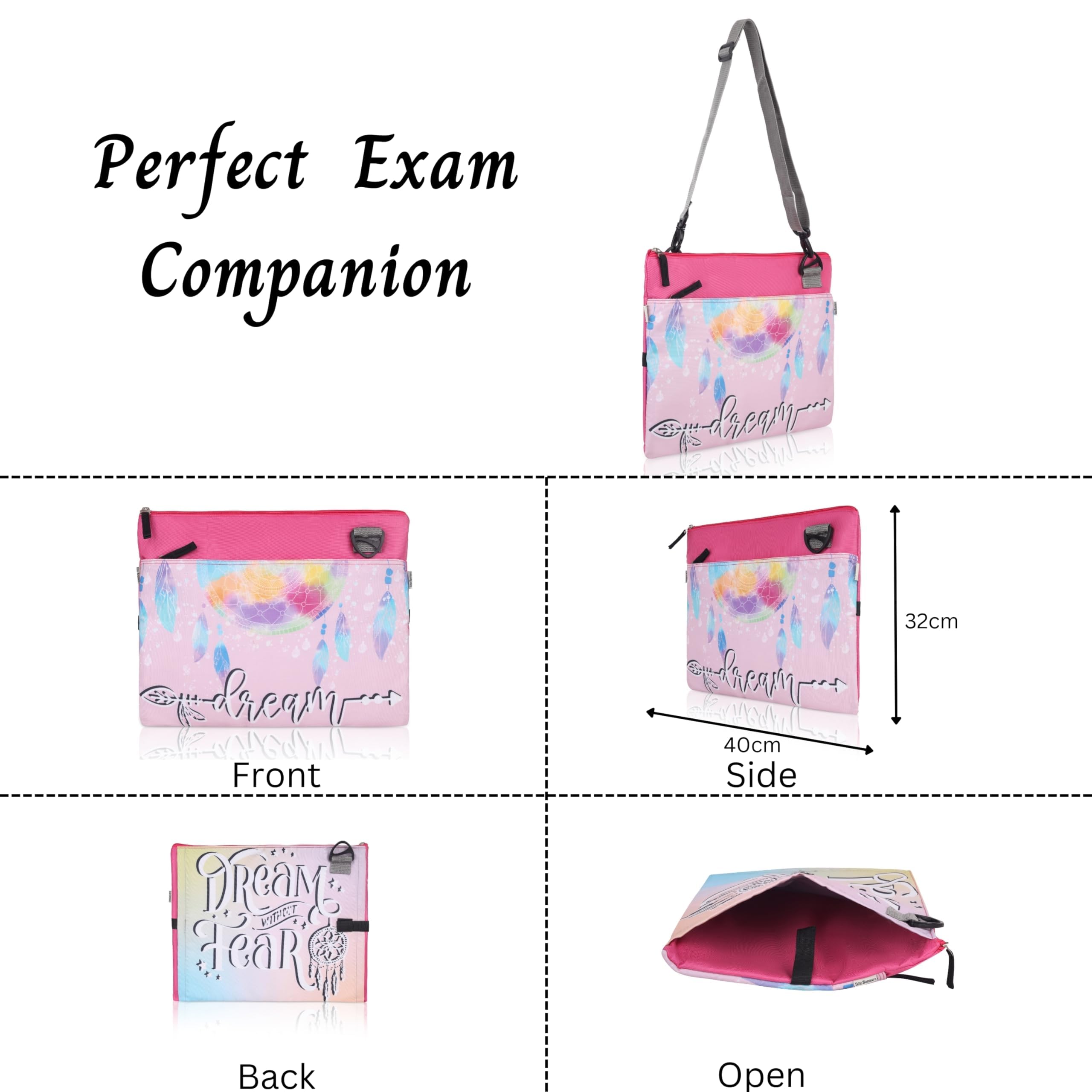 Echo Boomers Exam & Activity Sling Bag | 3 Compartments | Cushioned & Detachable Strap | Ideal for Outdoor Travel