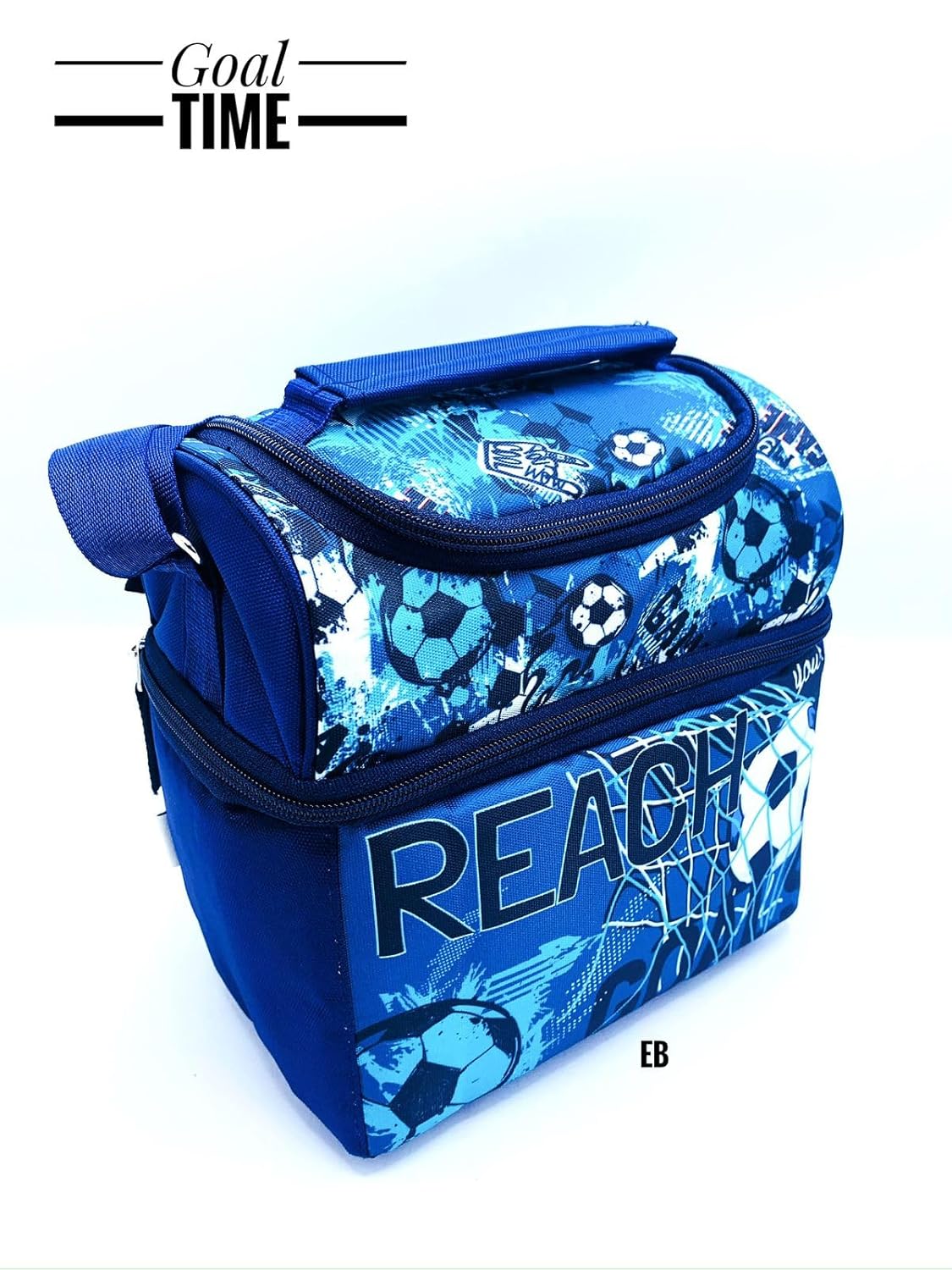 Echo Boomers Beach Printed Double Insulated Tiffin Lunch Bag with Multi Zipper Pockets