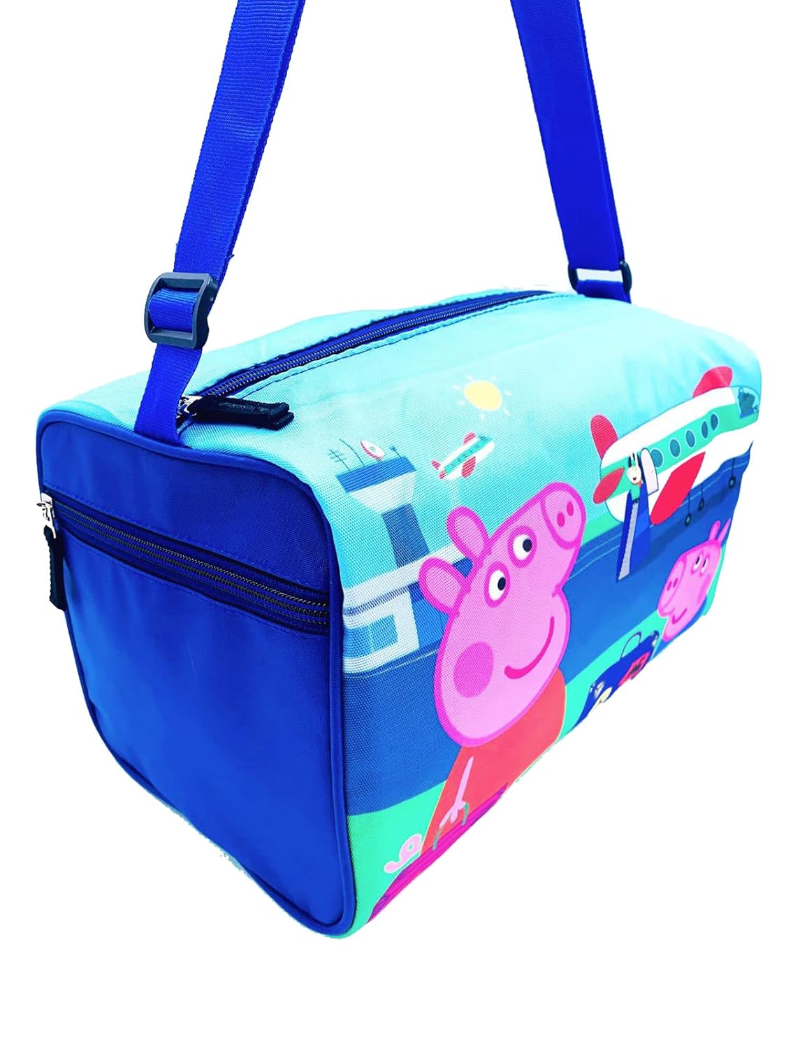 Echo Boomers Blue Peppa Pig Printed Swimming Gym Travels Square Duffle Bags