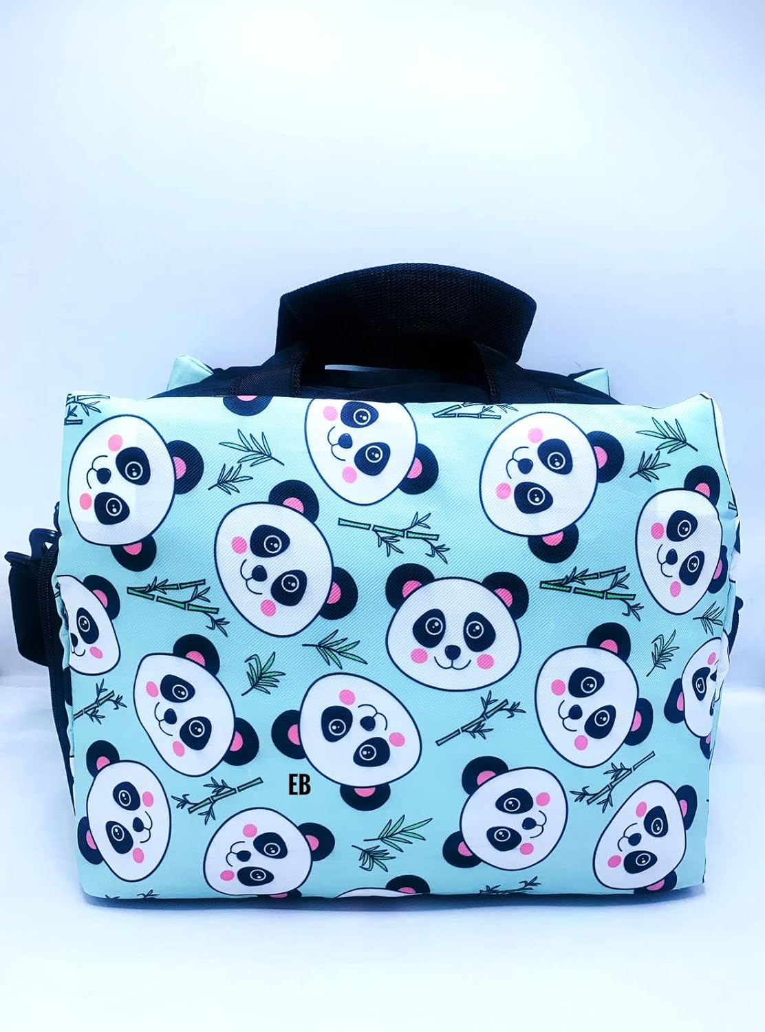 Echo Boomers Blue Panda Printed Travel Duffle Bag | Multipurpose Sling Bag with Separate Shoe & Laundry Compartment | Perfect for Kids, Men & Women | Lightweight, Durable, & Stylish Travel Companion