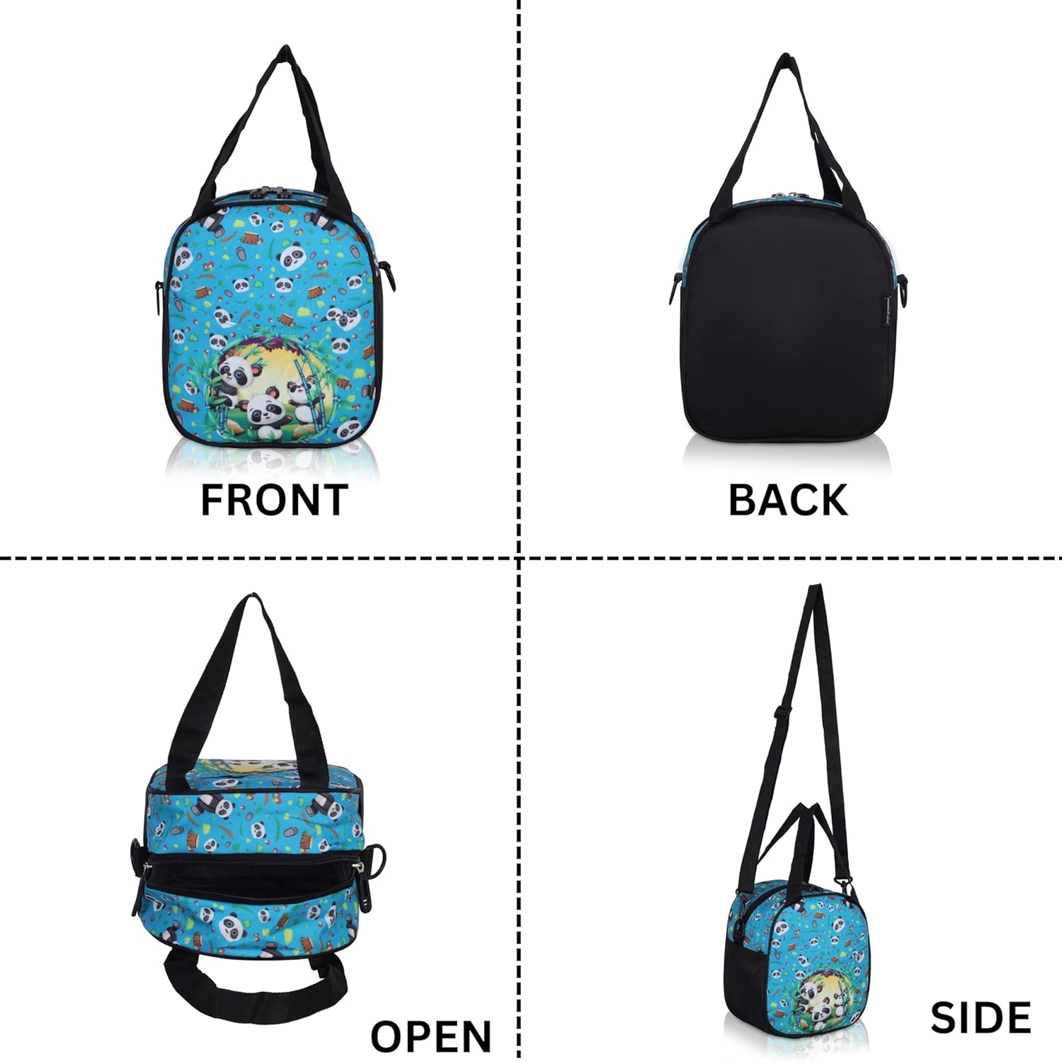 Echo Boomers Delightful Panda Print Insulated Lunch Bag | Enjoy Superior Insulation to Keep Your Meals Fresh and Secure, Perfect for Daily Use and Special Outings