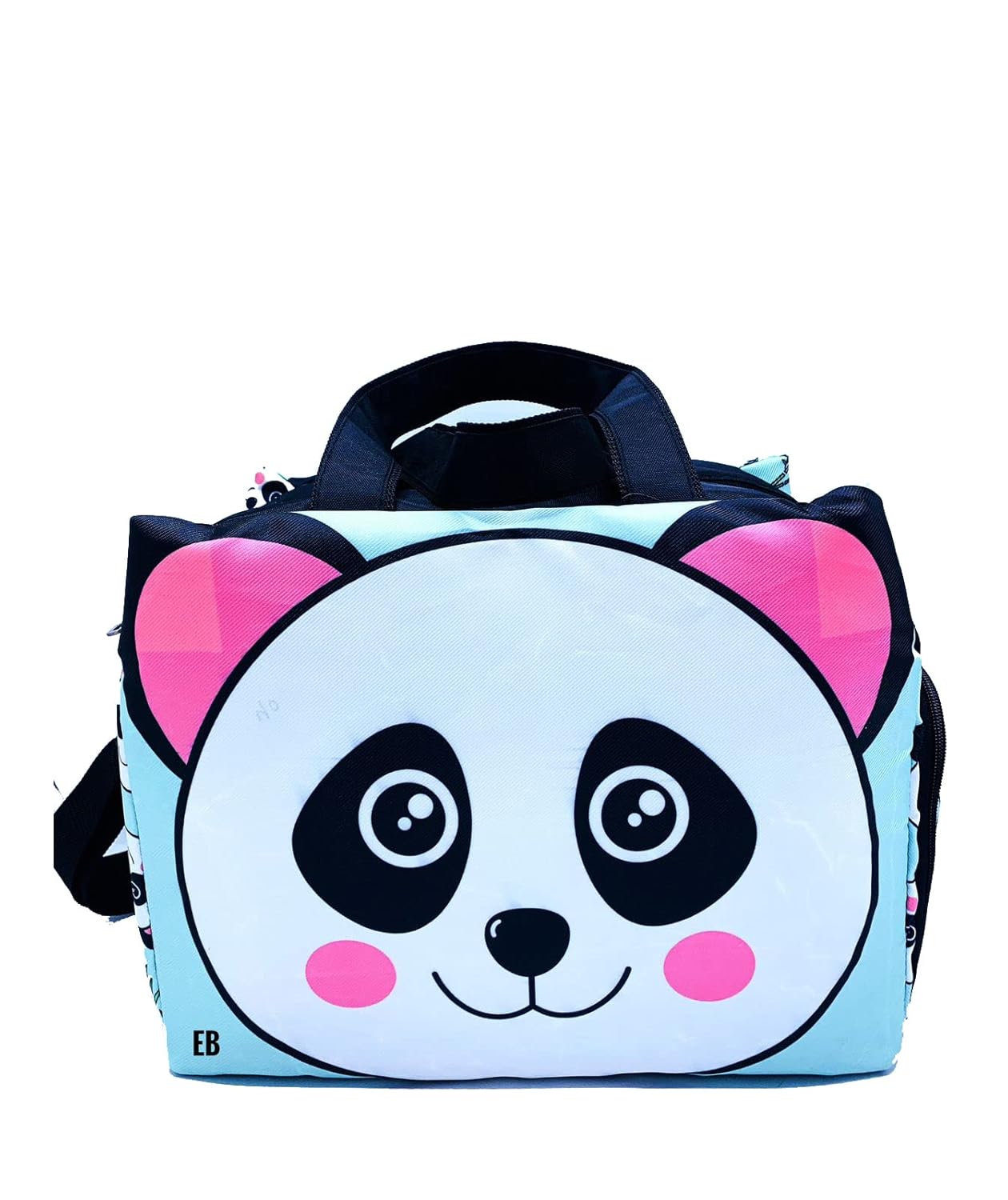 Echo Boomers Blue Panda Printed Travel Duffle Bag | Multipurpose Sling Bag with Separate Shoe & Laundry Compartment | Perfect for Kids, Men & Women | Lightweight, Durable, & Stylish Travel Companion