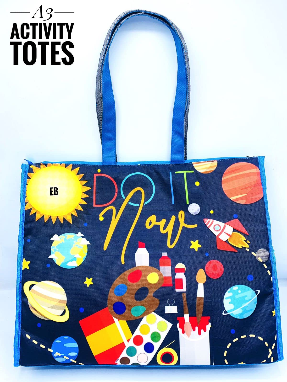 Echo Boomers Art Paints Design Print Tote A3 Size Drawing Activity Bag with Multiple Utility Pockets
