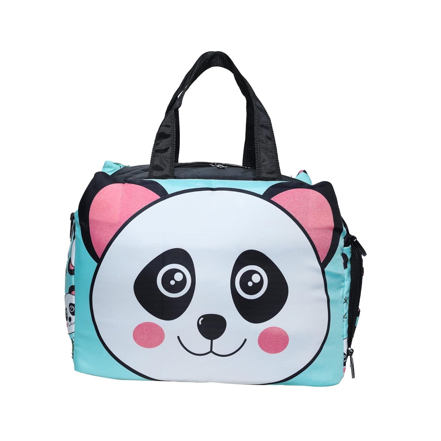 Echo Boomers Blue Panda Printed Travel Duffle Bag | Multipurpose Sling Bag with Separate Shoe & Laundry Compartment | Perfect for Kids, Men & Women | Lightweight, Durable, & Stylish Travel Companion