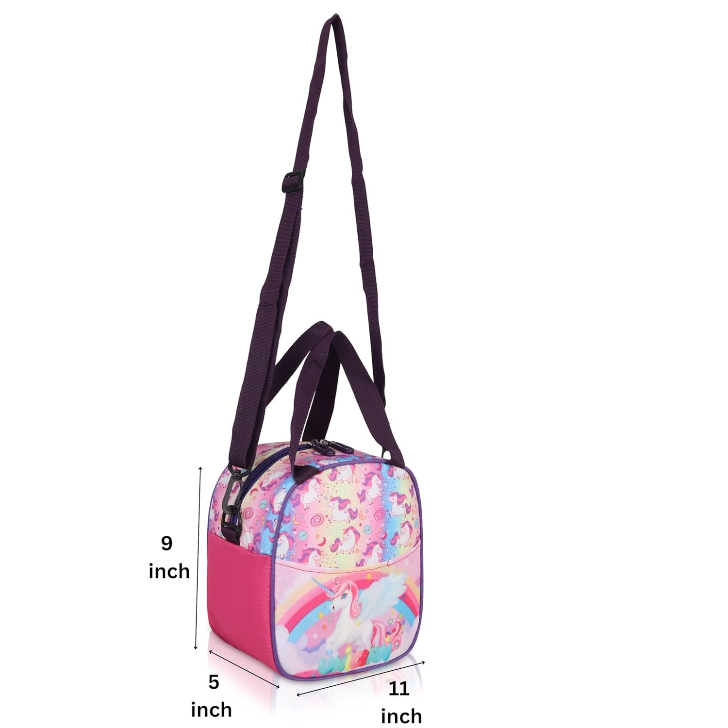 Echo Boomers Cheerful Unicorn Print Lunch Bag for Short Breaks | Equipped with High-Performance Insulation to Maintain Meal Freshness, Ideal for School, Work, and Picnics