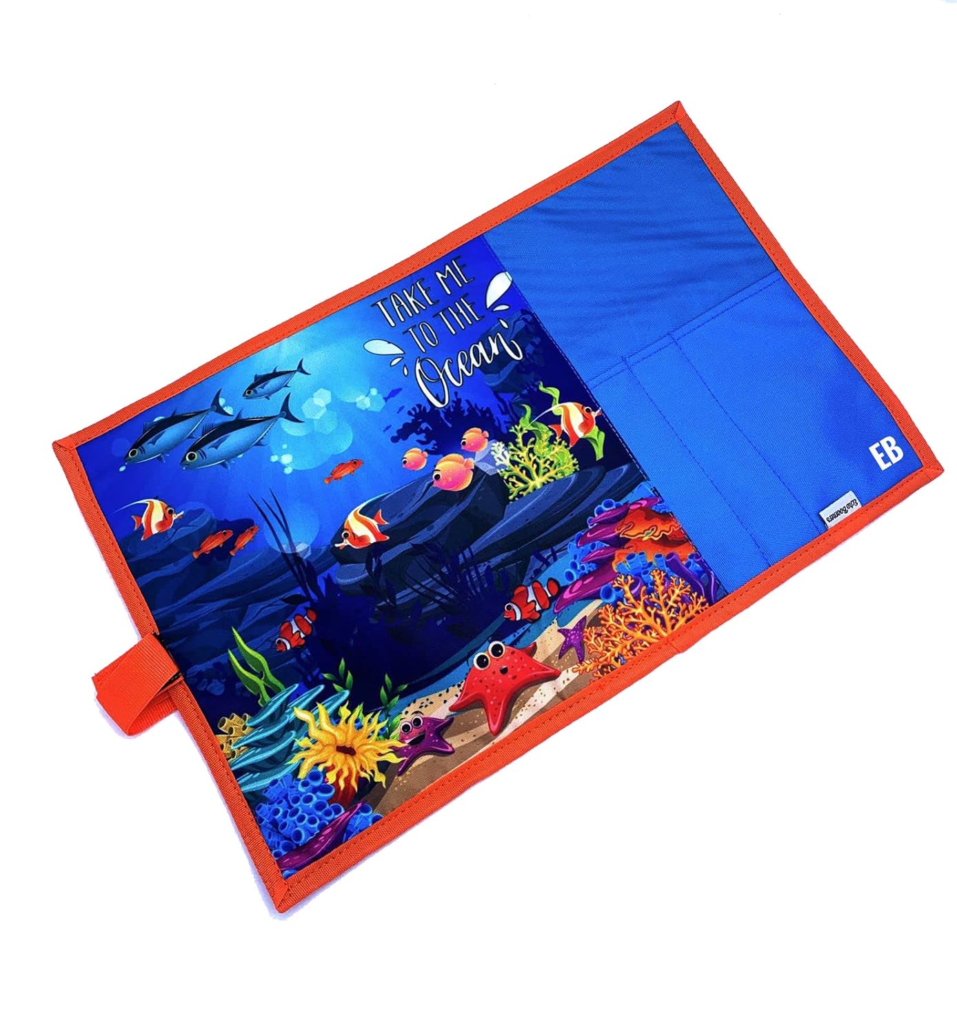 Echo Boomers Blue Space Printed Stain-Resistant Placemats Waterproof Tablemats for Kids & Teenagers