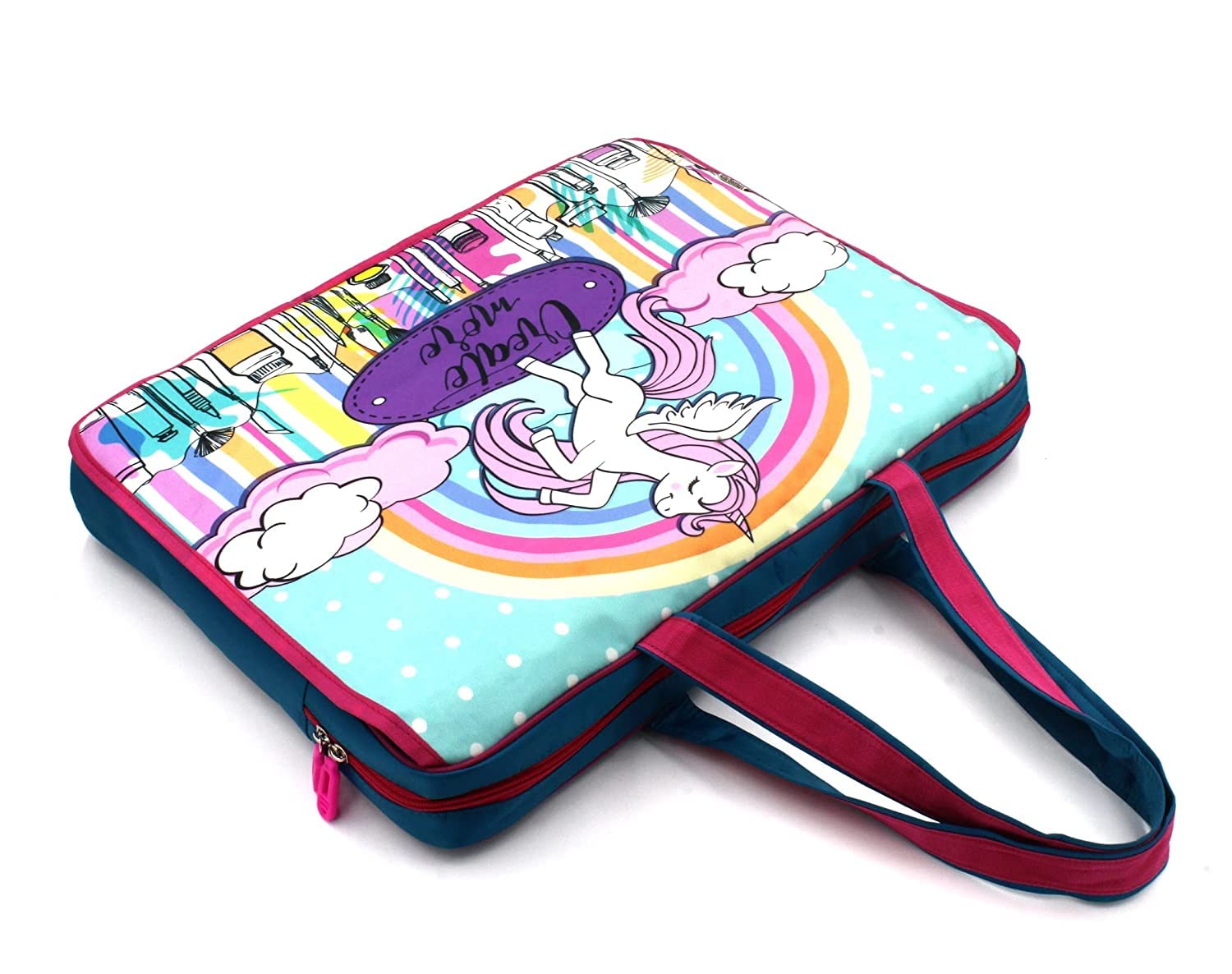 Echo Boomers Colour Brushes Design Art Super A3 Size Drawing/Activity Bags with Multiple Pockets - Pack of 1