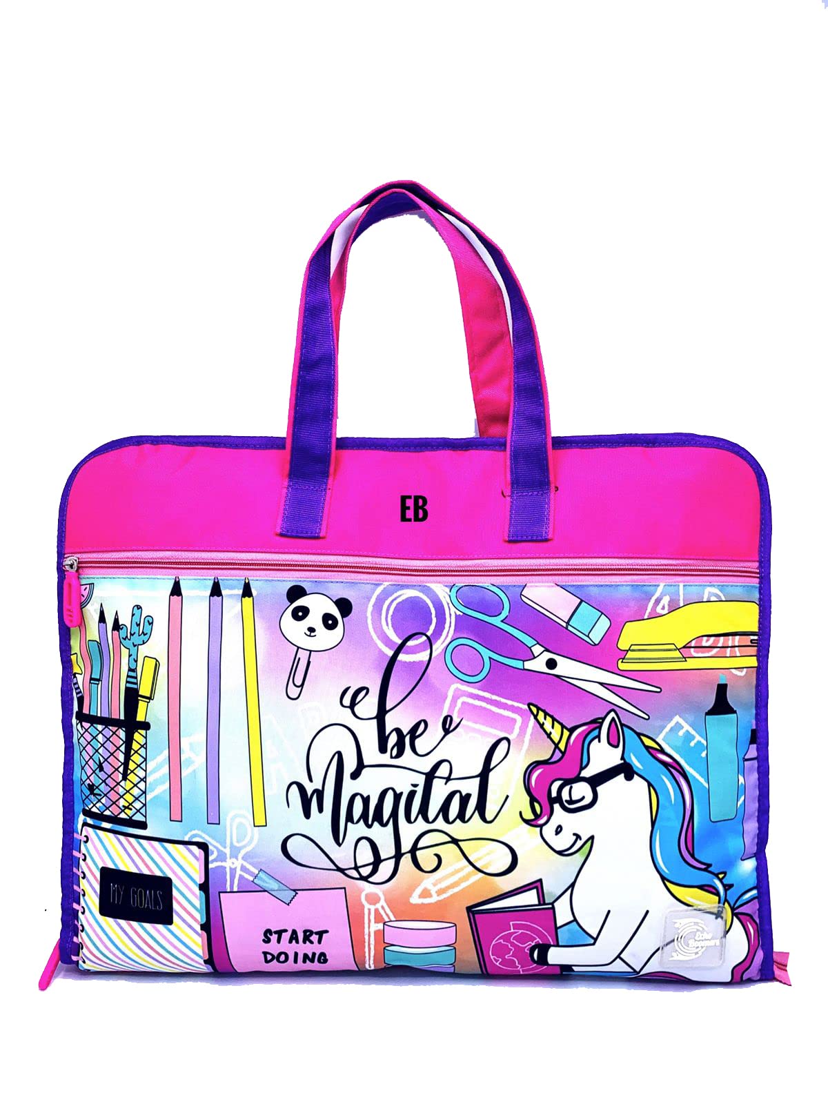 Echo Boomers Designed Print A3 Size Drawing Activity Bag with Multiple Pockets