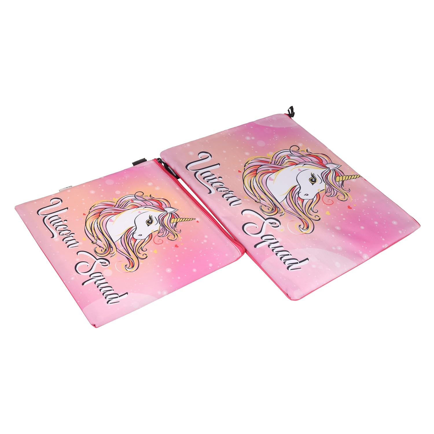 Echo Boomers Pink Unicorn Printed Twin Folder Set | Padded & Waterproof | A4 Document Holder & Tablet Sleeve | Stylish & Protective