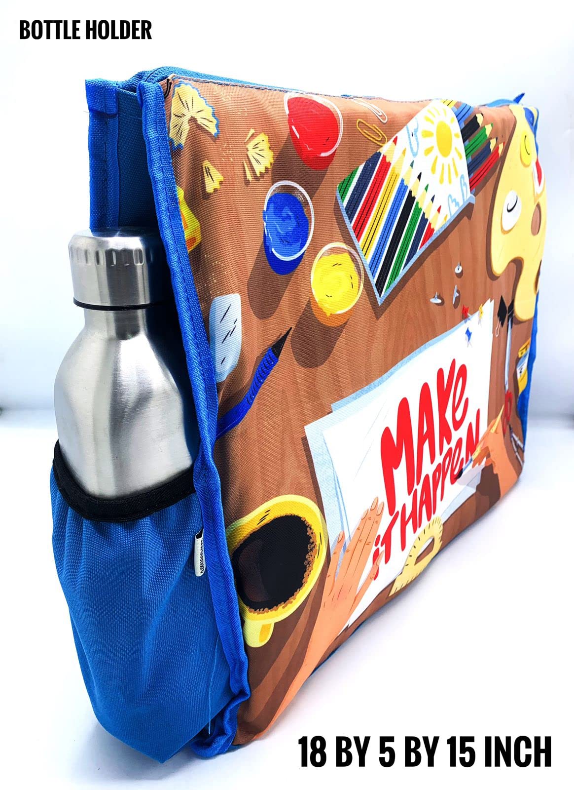 Echo Boomers Multicolour Art Design Print Tote A3 Size Drawing Activity Bag with Multiple Utility Pocket