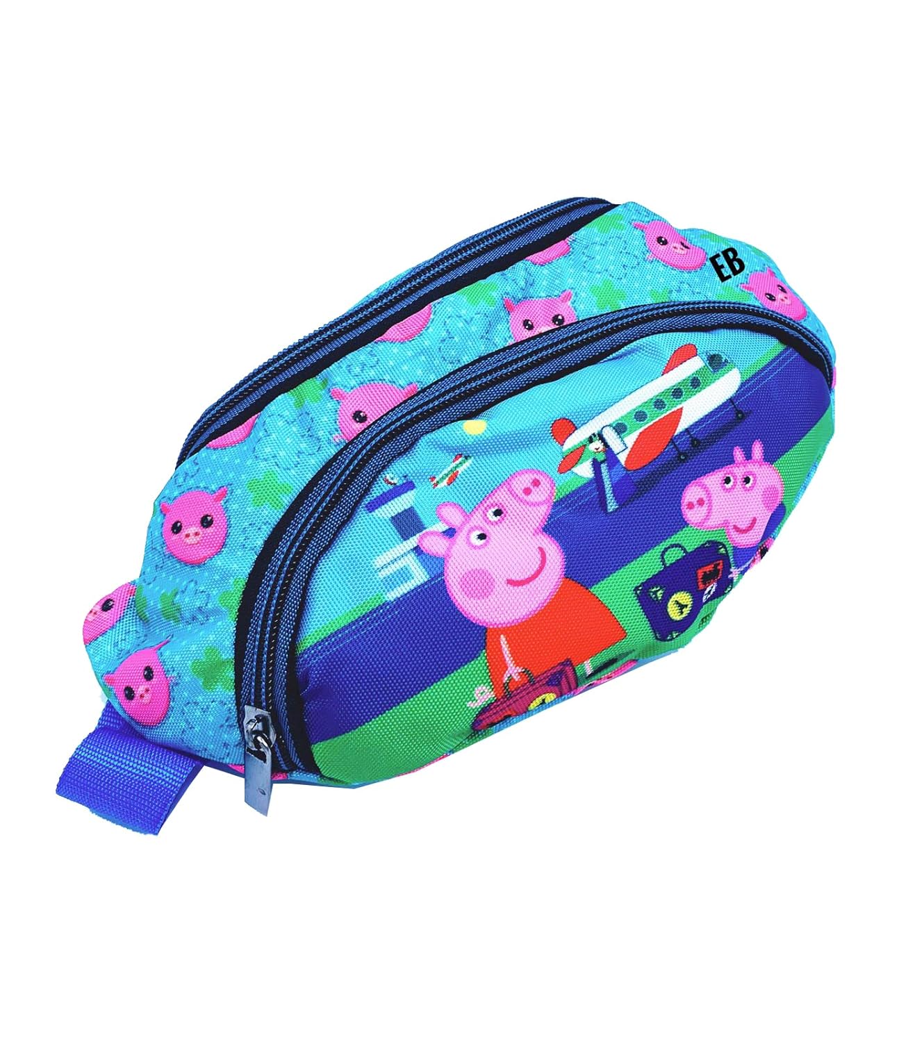 Echo Boomers Pink Peppa Pig Print Waist Bag – Multi-Purpose Belt Bag, Hip Bag, Crossbody Travel Pouch for Men, Women, Kids – Stylish, Lightweight, and Durable Waist Pack for Travel, Sports, Hiking