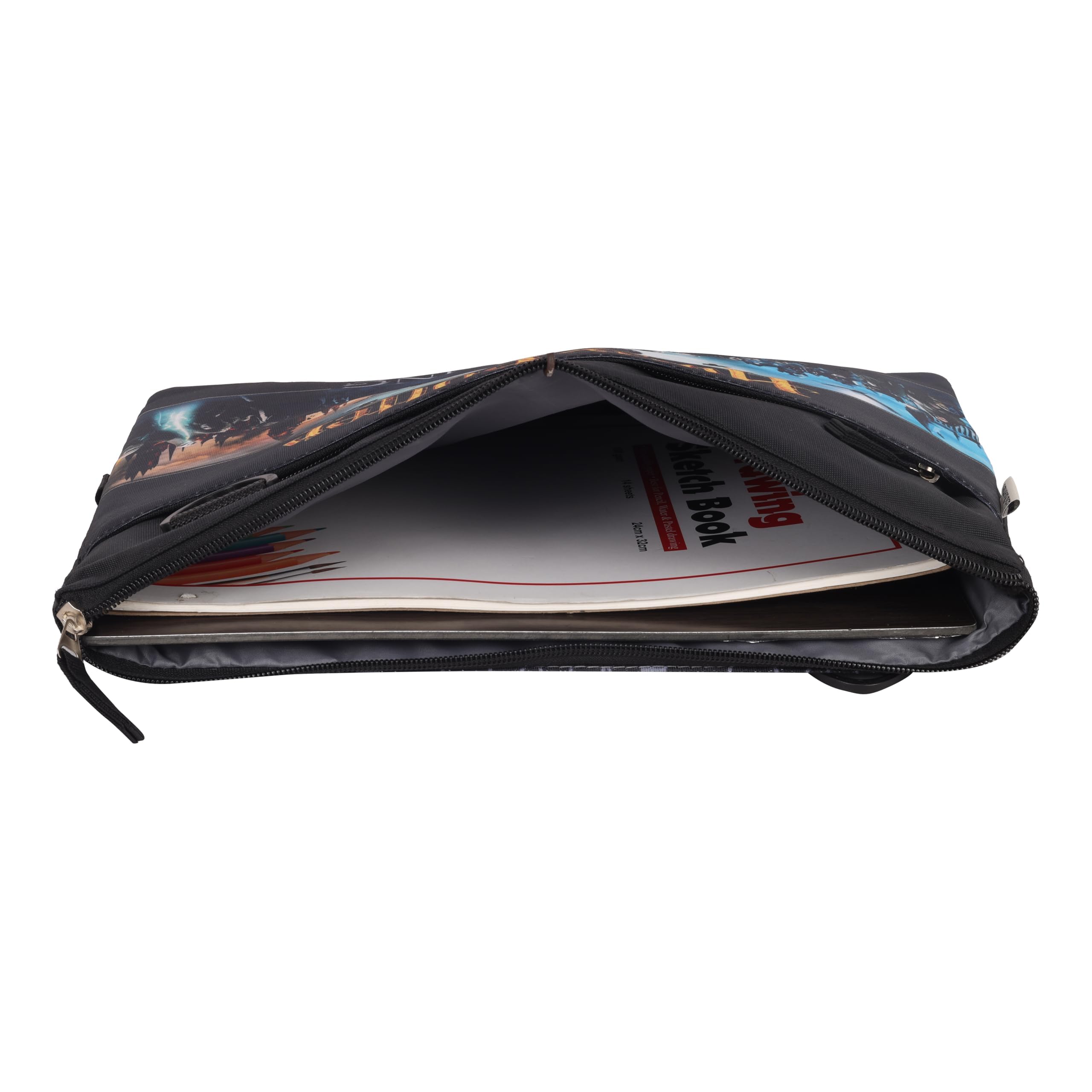 Echo Boomers Harry Potter Themed Design Exam & Activity Sling Bag | 3 Compartments | Cushioned & Detachable Strap | Ideal for Outdoor Travel