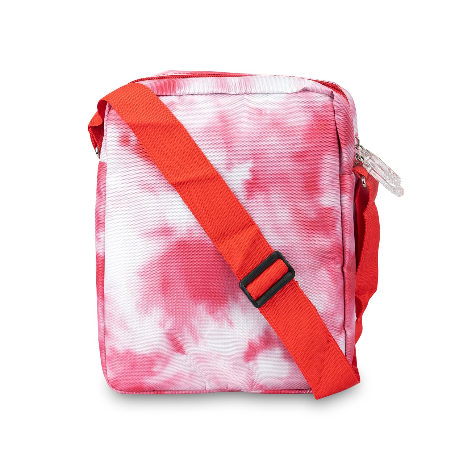 Echo Boomers Tie & Dye Style Red Colour Multi Pocket Sling Pouch Bag with Detachable Strap