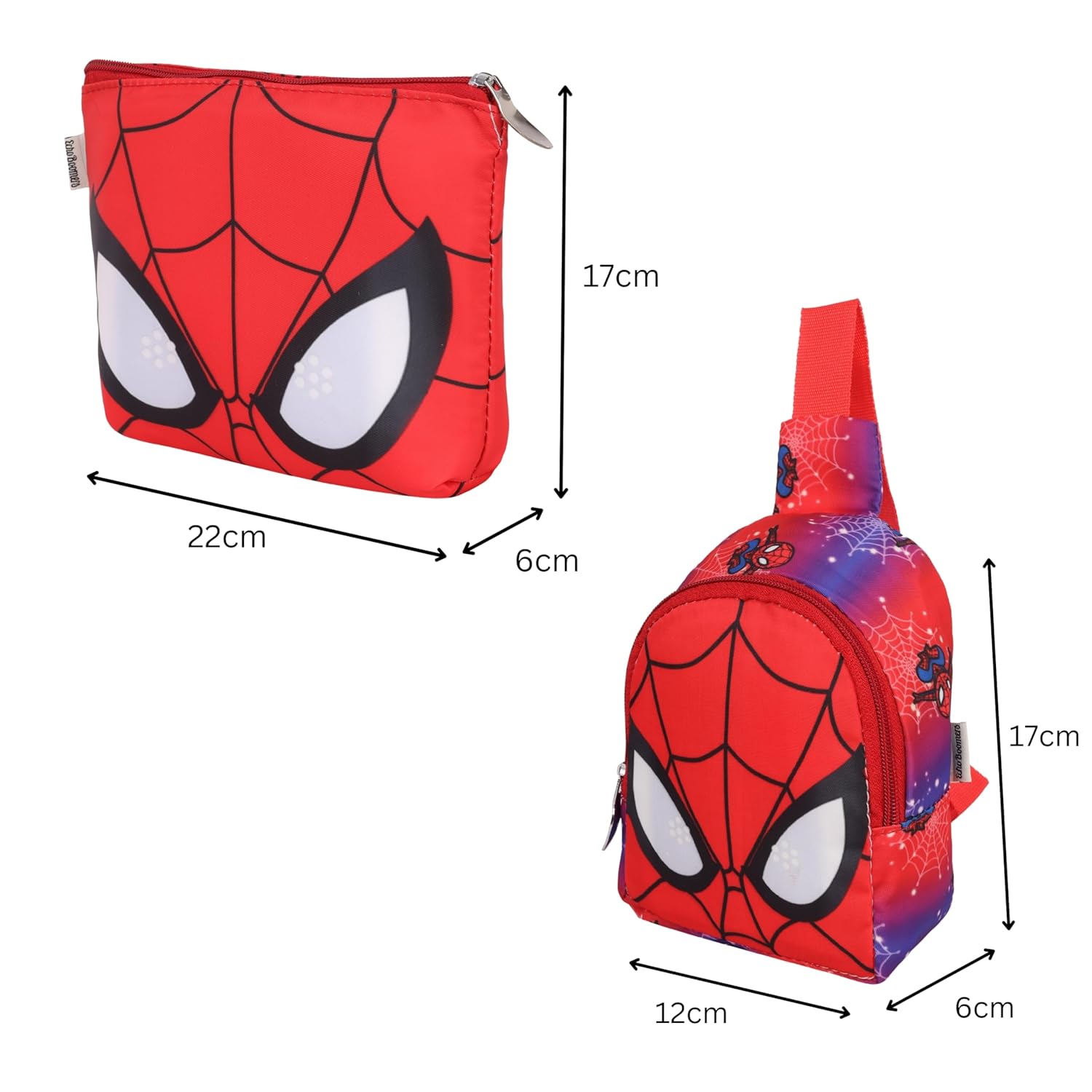 Echo Boomers Spider Printed Design Crossbody Sling Bag | Adjustable Backpack, Waterproof, Anti-Theft, Lightweight, Travel & Outdoor Adventure Gear