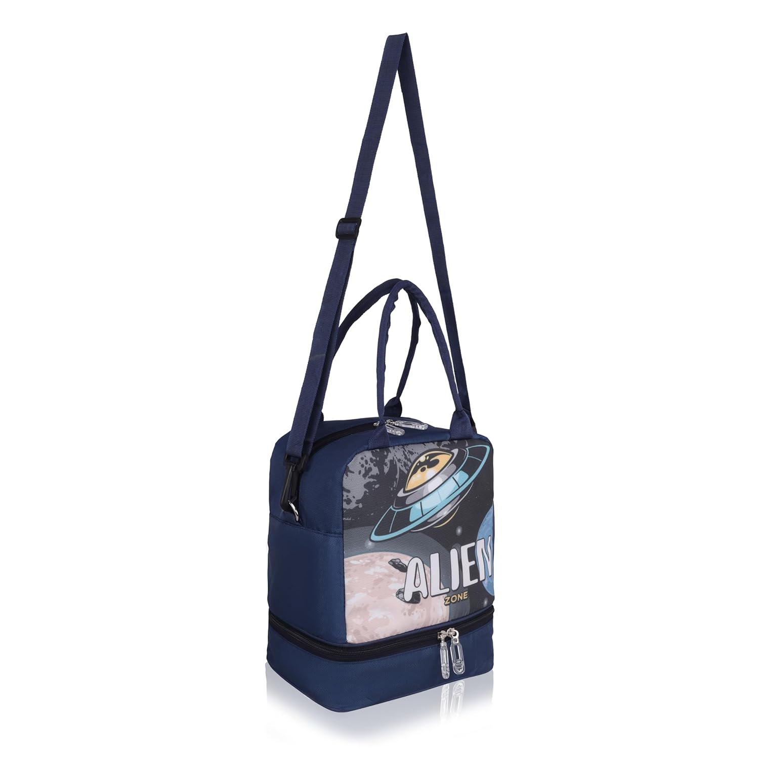 Echo Boomers Alien Lunch Bag - Insulated Tiffin Bag, Multi Pockets & Long Strap