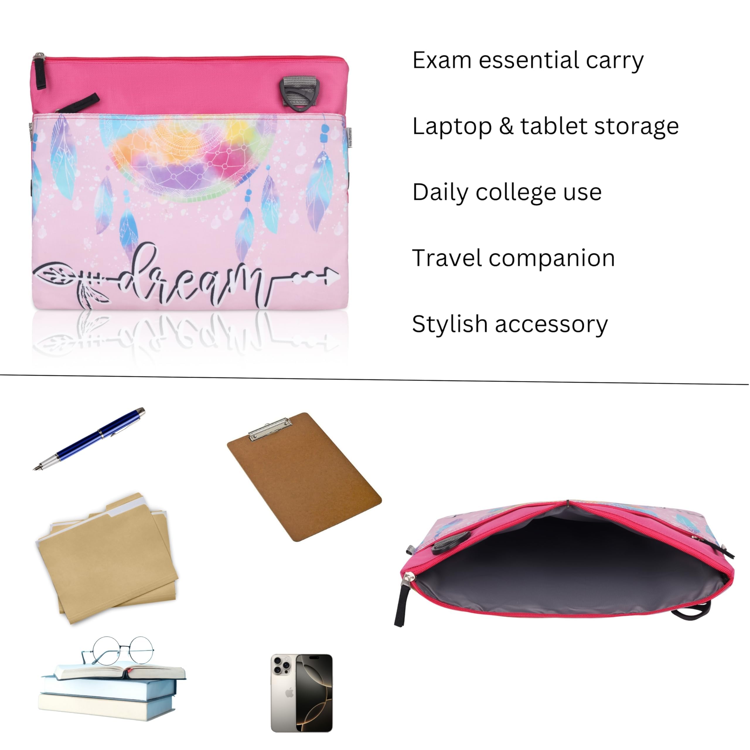 Echo Boomers Exam & Activity Sling Bag | 3 Compartments | Cushioned & Detachable Strap | Ideal for Outdoor Travel