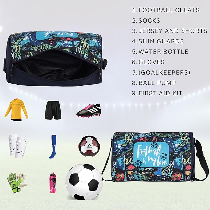 Echo Boomers Football Blue Duffel Bag - Gear up for The Game in Style