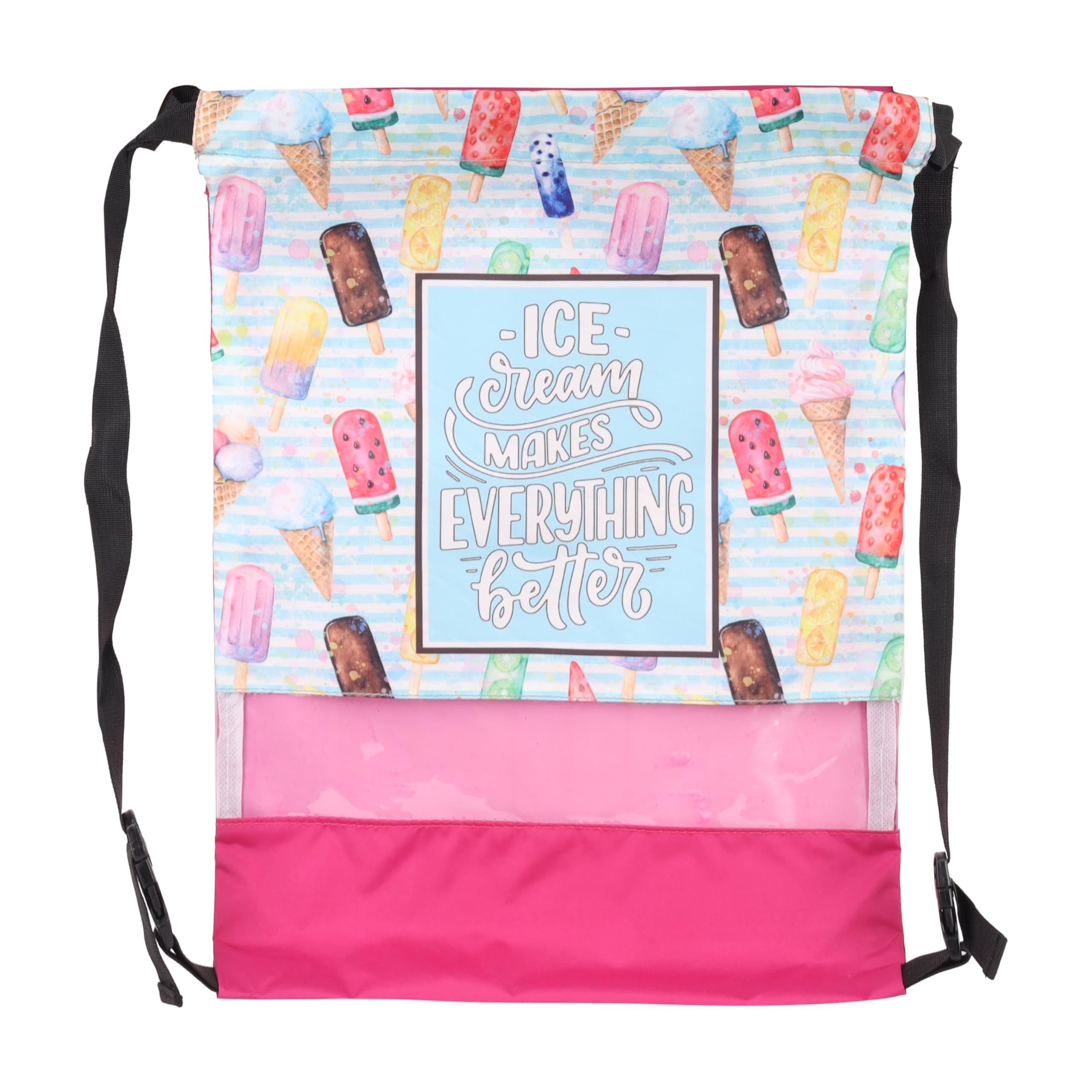 Echo Boomers Printed Drawstring Bag – Water-Resistant, Adjustable Straps, Spacious Main Compartment.