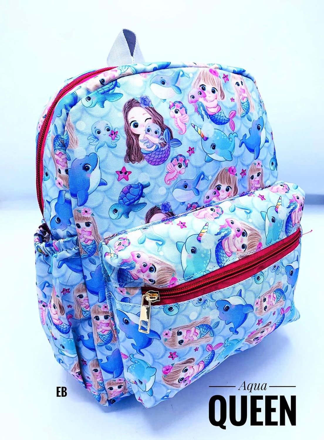 Echoboomers Mermaid Printed Casual Backpacks, 12 inch, Stylish and Trendy backpacks, Water Resistant and Lightweight Mini Bags