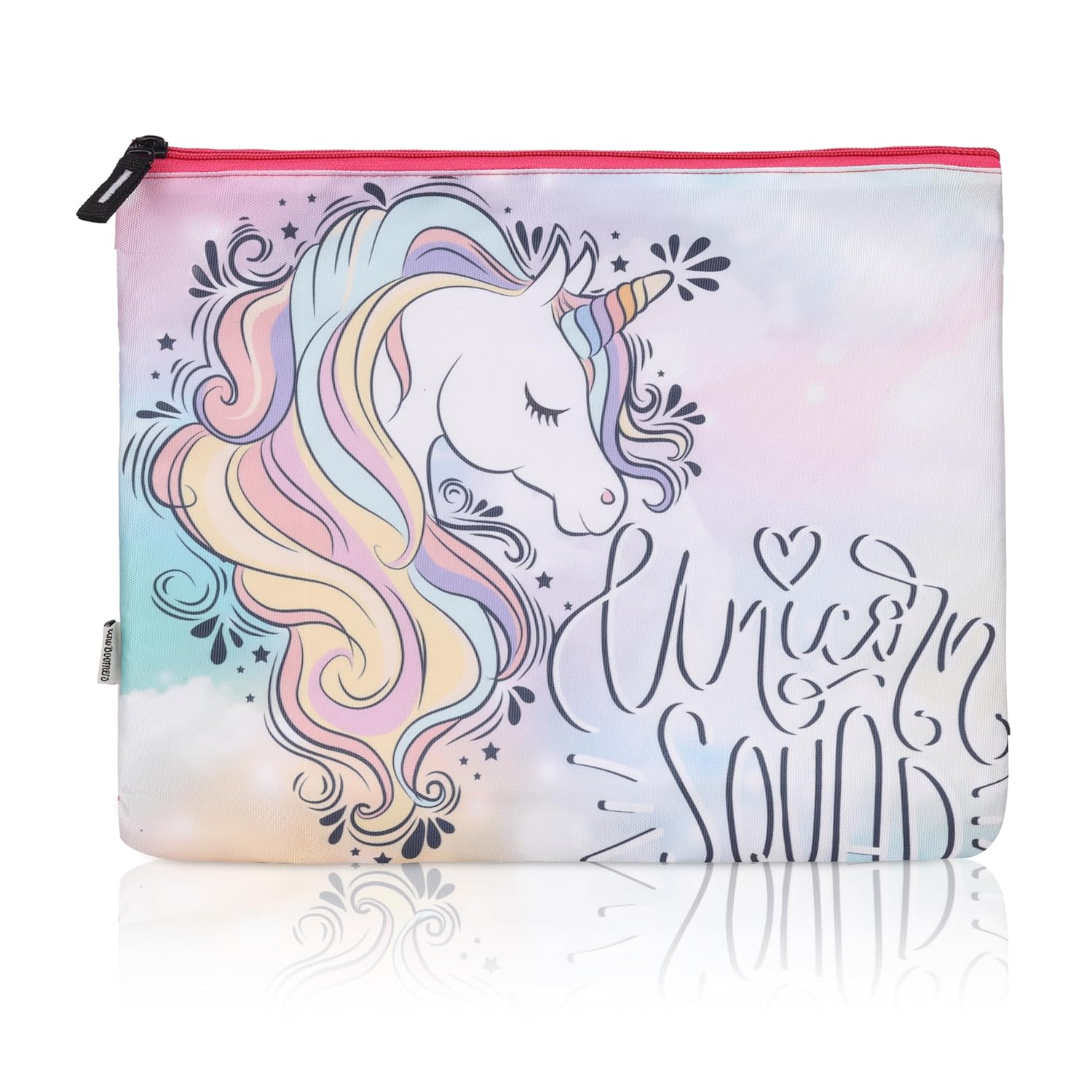 New Twin Unicorn Squad Printed Combo Folder Set Jr. | A4 & Mini Water-Resistant Folders | Cushioned, Padded, Stylish & Washable | Perfect for Documents, Gadgets, Art Supplies.