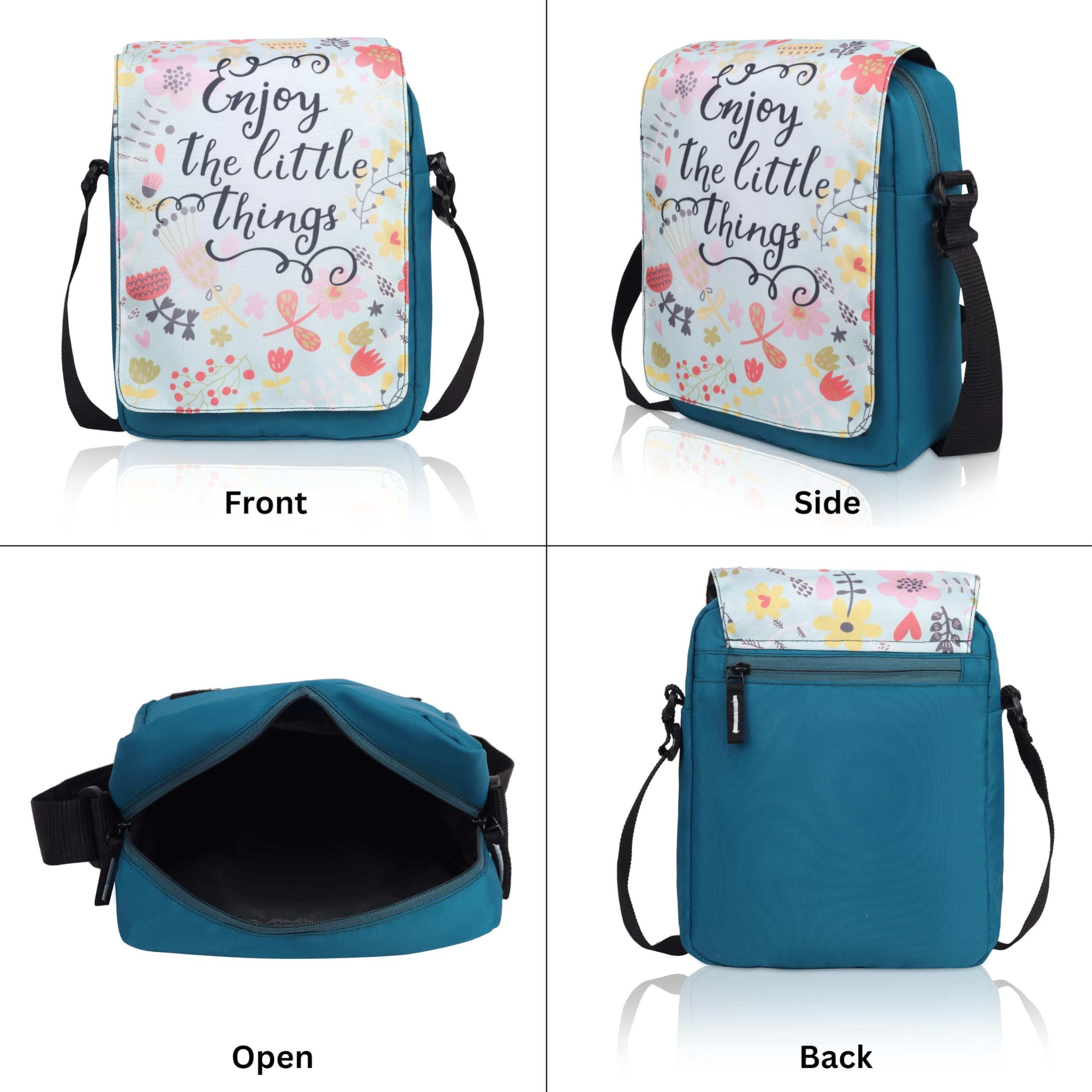 Echo Boomers Text Printed Adjustable Shoulder Strap | Water-Resistant | Anti-Theft Design | Compact & Lightweight Sling