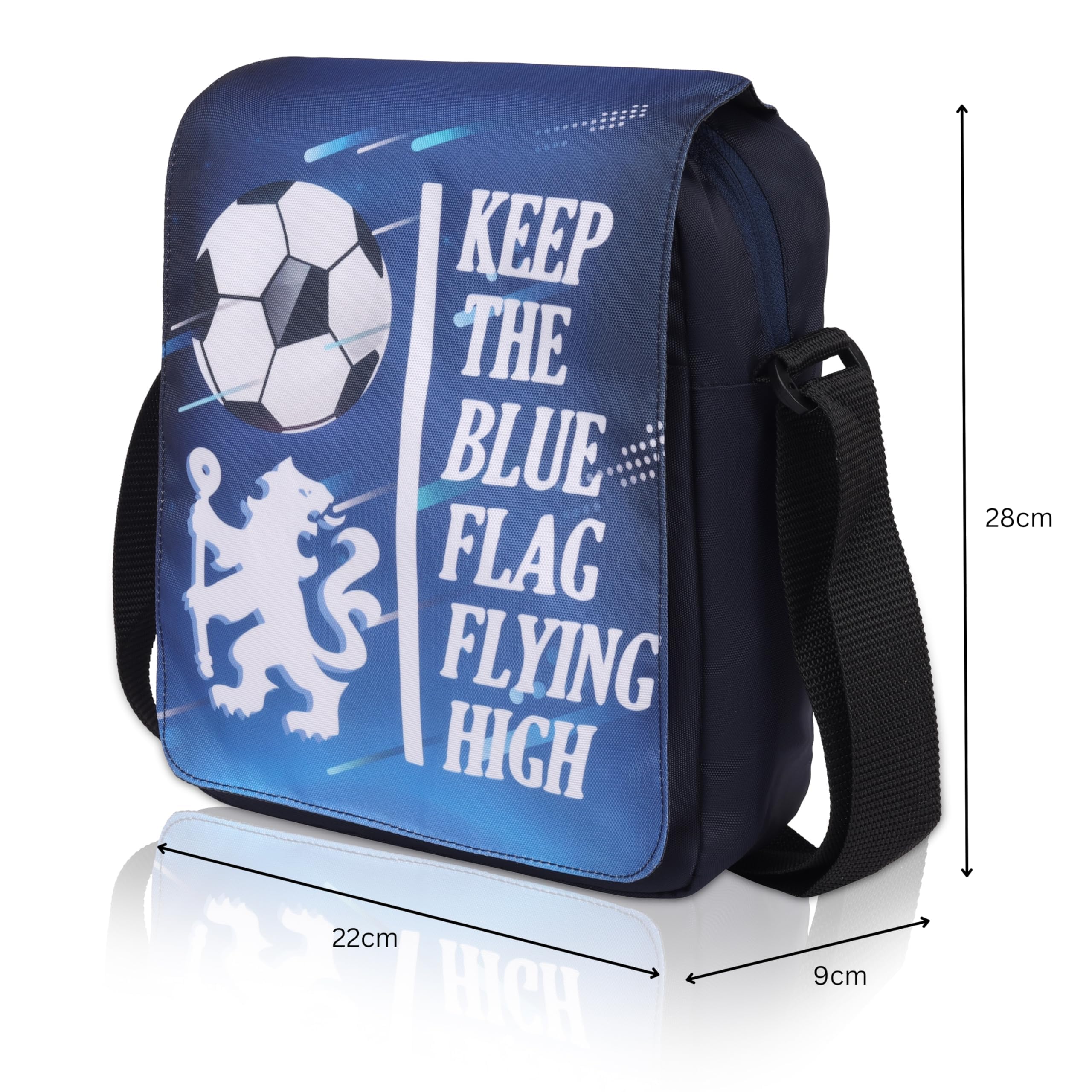Echo Boomers Football Printed Multi-Functional Messenger Sling Bag | Versatile Everyday Bag | Adjustable Shoulder Strap | Water-Resistant | Anti-Theft Design | Compact & Lightweight