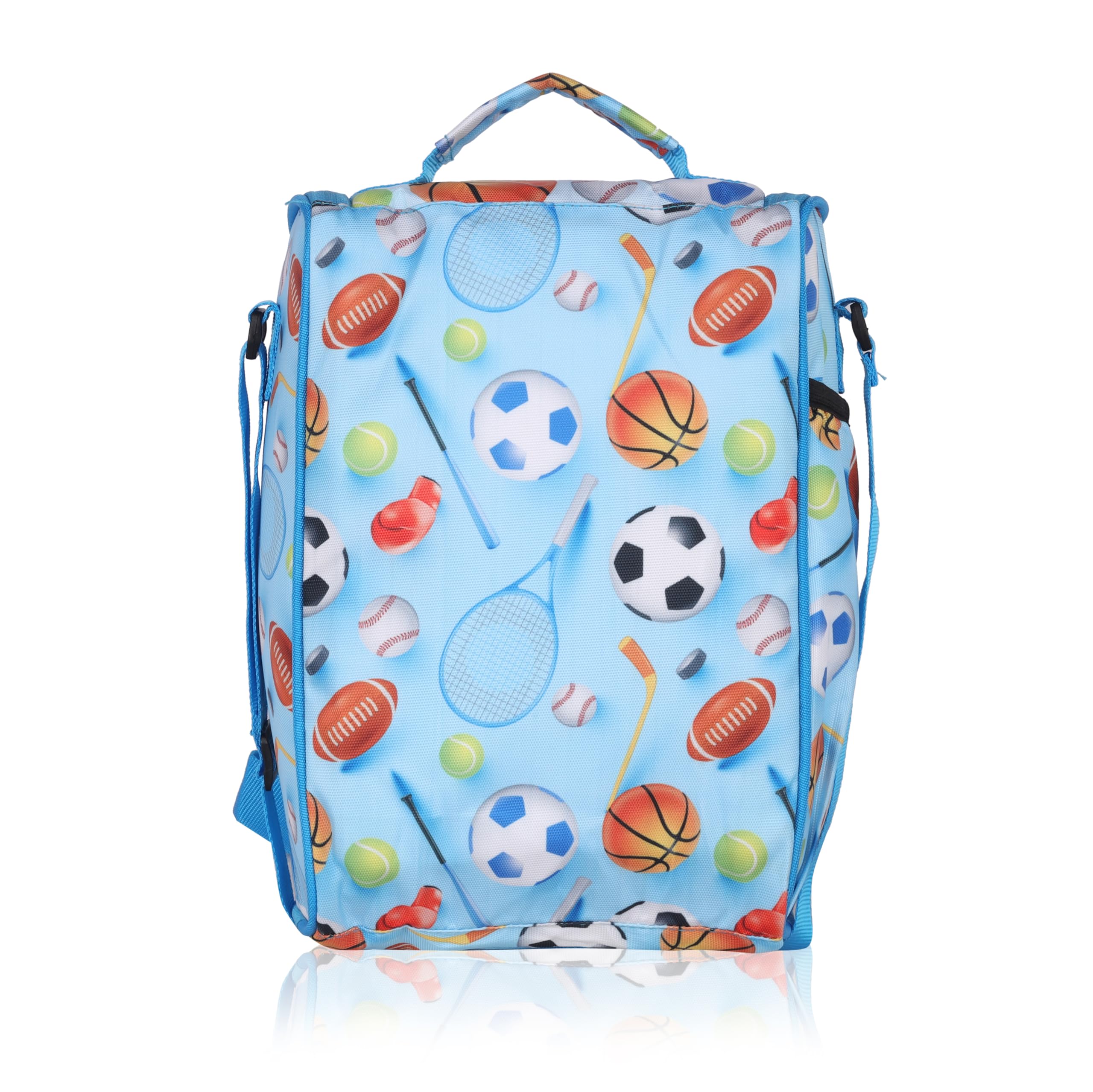 Echo Boomers Football/Soccer Push Your Limit Lunch Bag for Kids | Tiffin Bag with Strap | Sports Theme | Ideal for Picnics and School