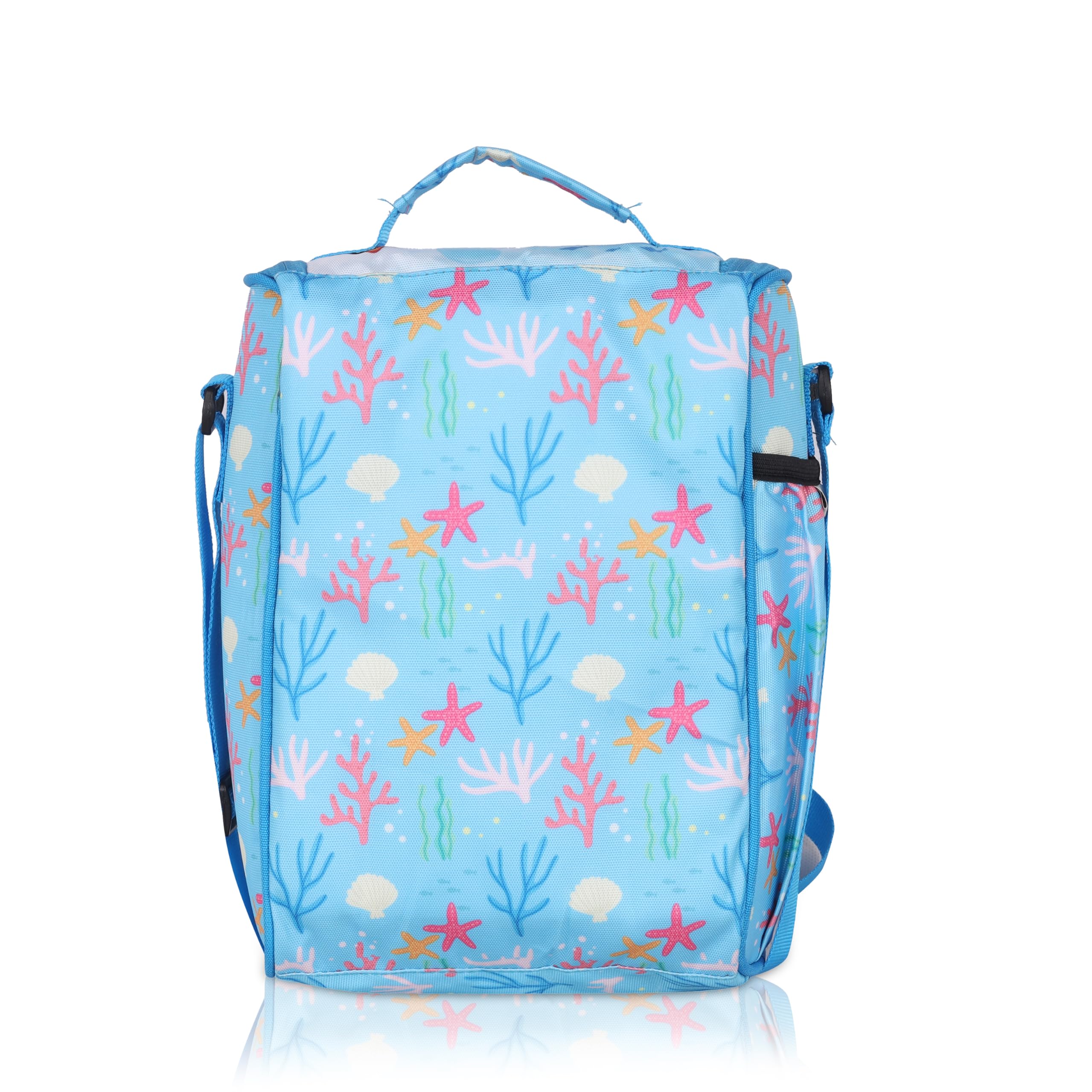 Echo Boomers Mermaid Sky Blue Lunch Bag for Kids | Tiffin Bag with Strap | Mermaid Theme | Ideal for Picnics and School