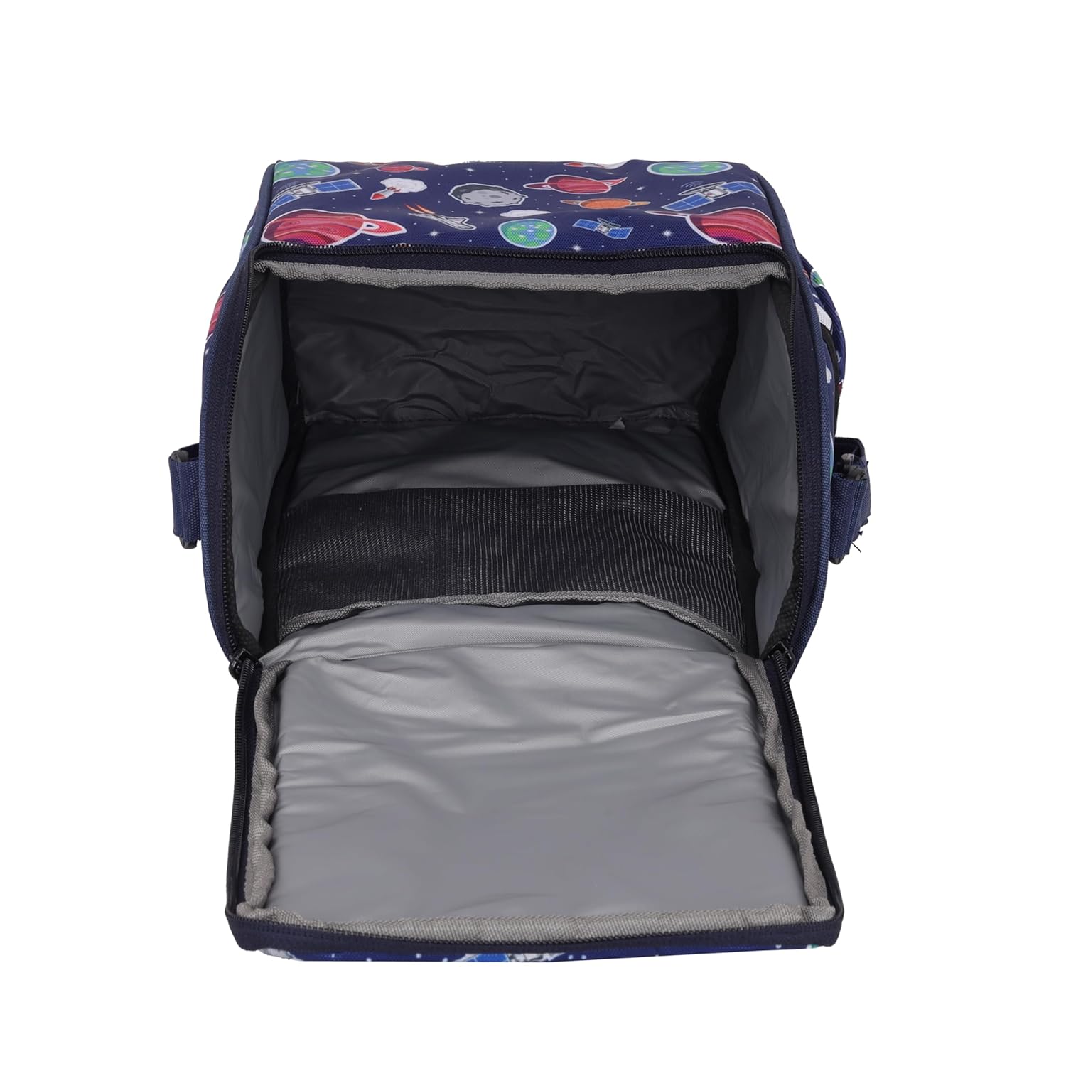 Echo Boomers Kids Lunch Bag with Round Table Mat Combo | Multi Print | Fun School Lunch Set for Boys & Girls