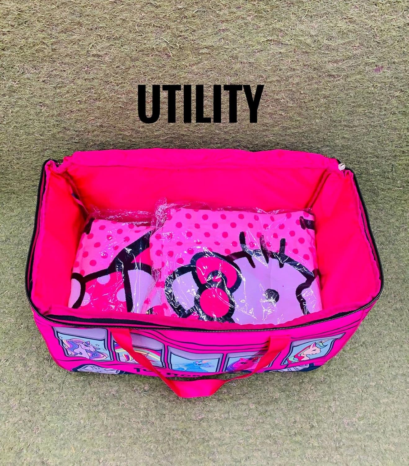 ECHO BOOMERS Unicorn Toy Storage Box with Lid & Laundry Basket for Clothes