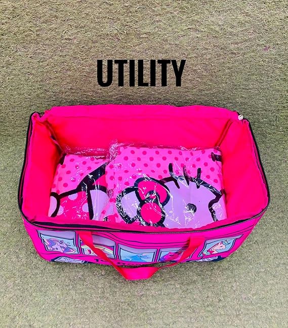 ECHO BOOMERS Paw Patrol Print Toy Storage Box -Foldable Laundry Basket with Lid & Handles | Multipurpose Clothes Storage Basket & Toy Organizer | Durable Laundry Hamper for Clothes & Toys