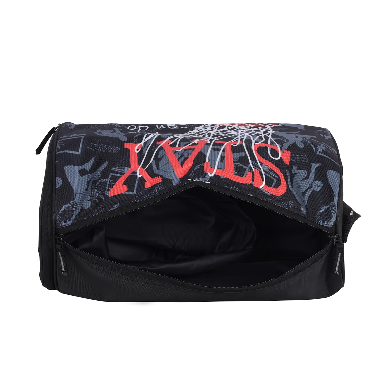 Echo Boomers Basketball Sport Print Black Duffel Bag - Adventure with Athletic Flair