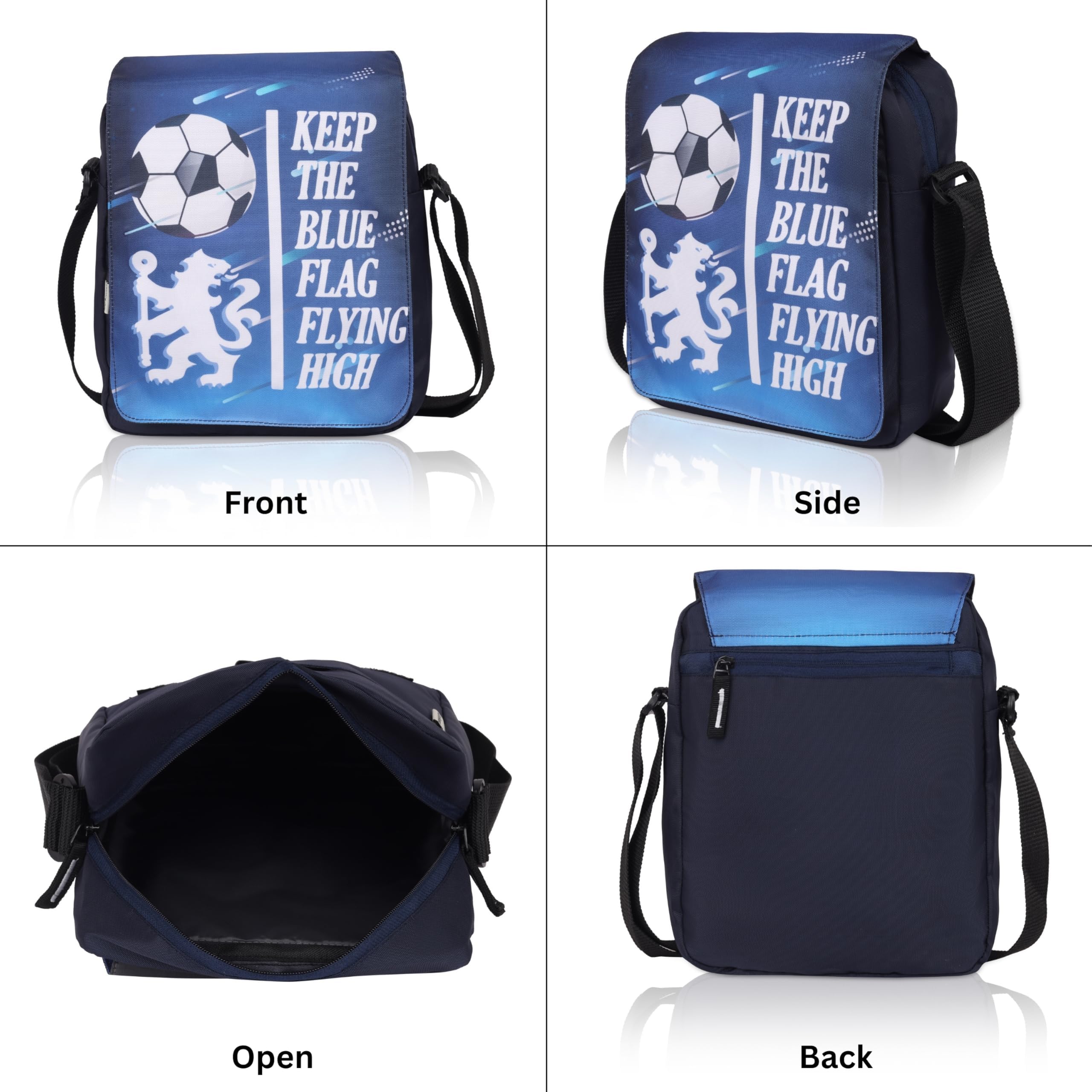 Echo Boomers Football Printed Multi-Functional Messenger Sling Bag | Versatile Everyday Bag | Adjustable Shoulder Strap | Water-Resistant | Anti-Theft Design | Compact & Lightweight