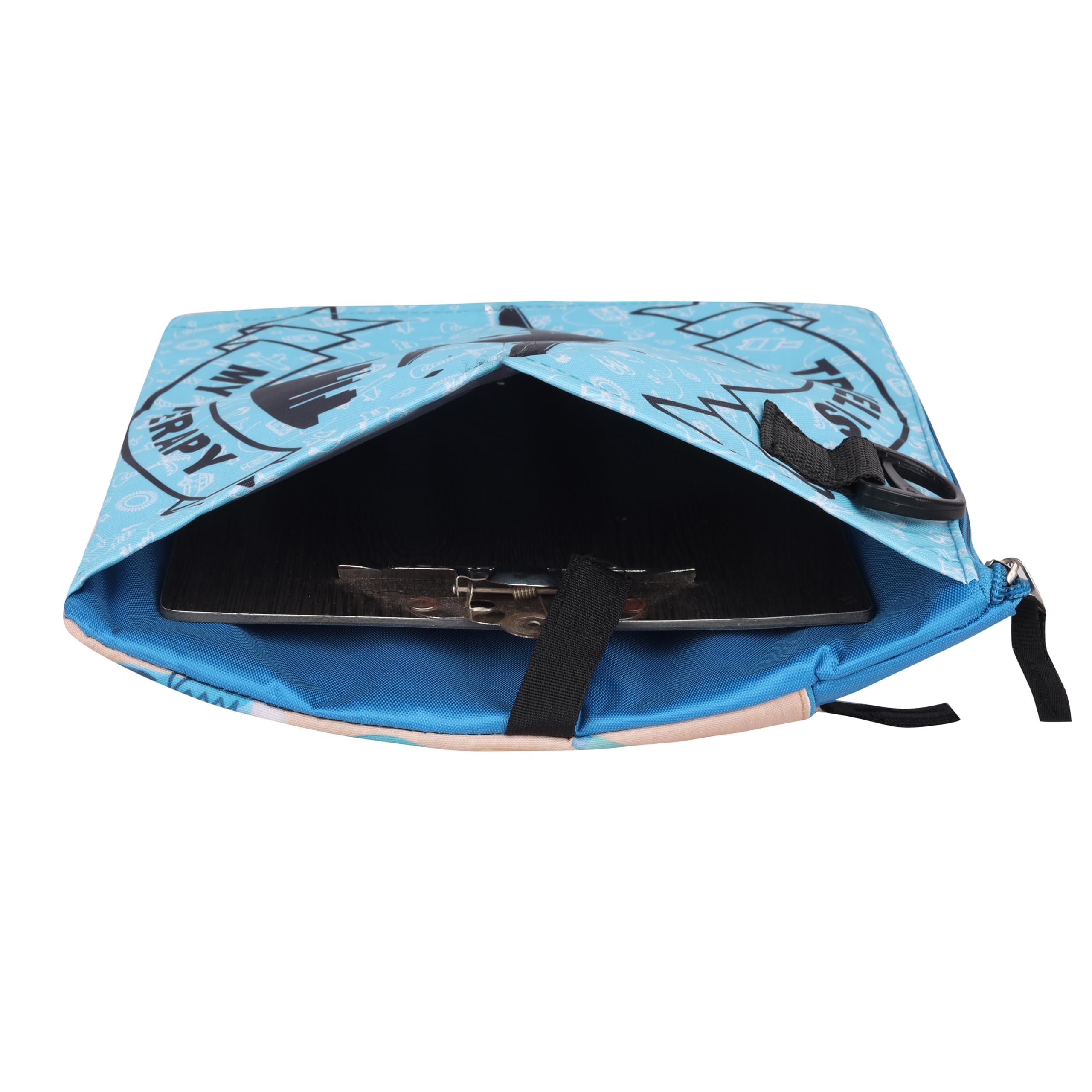 Echo Boomers Travel Print Themed Exam & Activity Sling Bag | 3 Compartments | Cushioned & Detachable Strap | Ideal for Outdoor Travel