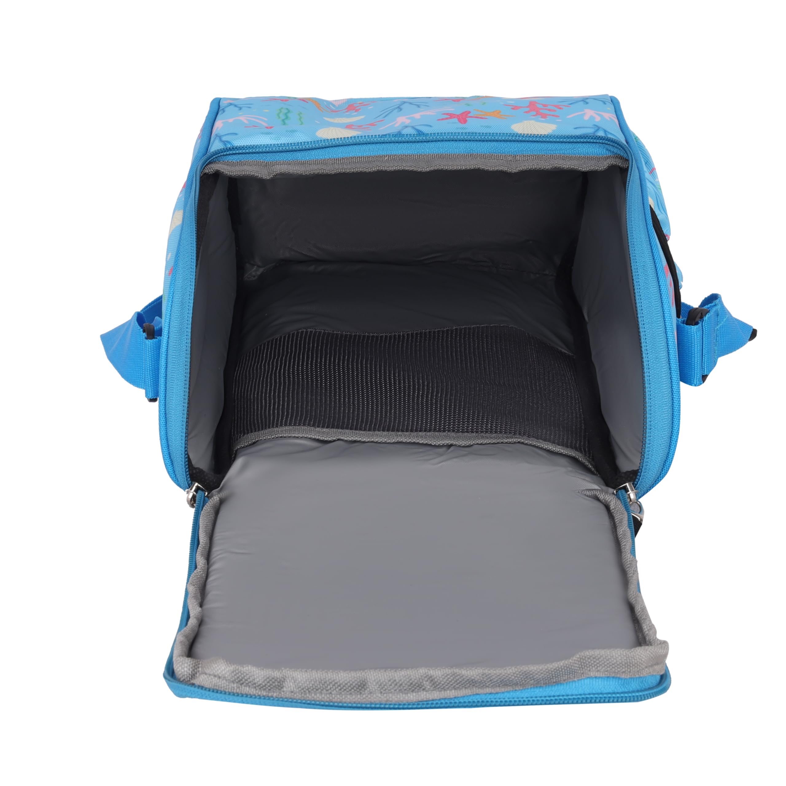 Echo Boomers Mermaid Sky Blue Lunch Bag for Kids | Tiffin Bag with Strap | Mermaid Theme | Ideal for Picnics and School