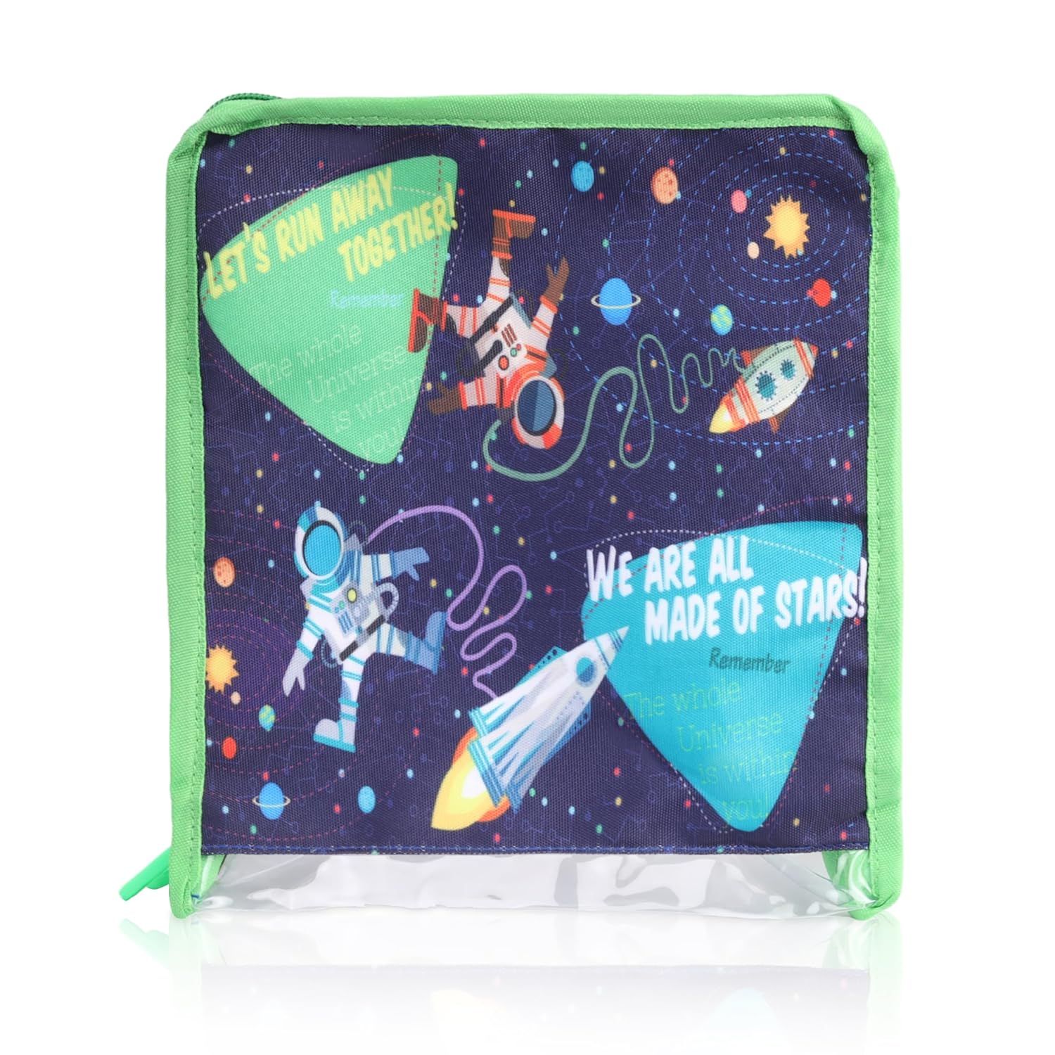 Echo Boomers Astronaut 4-Piece Travel Organizer Set - Navy Blue, Packing Cubes with Unique Print.