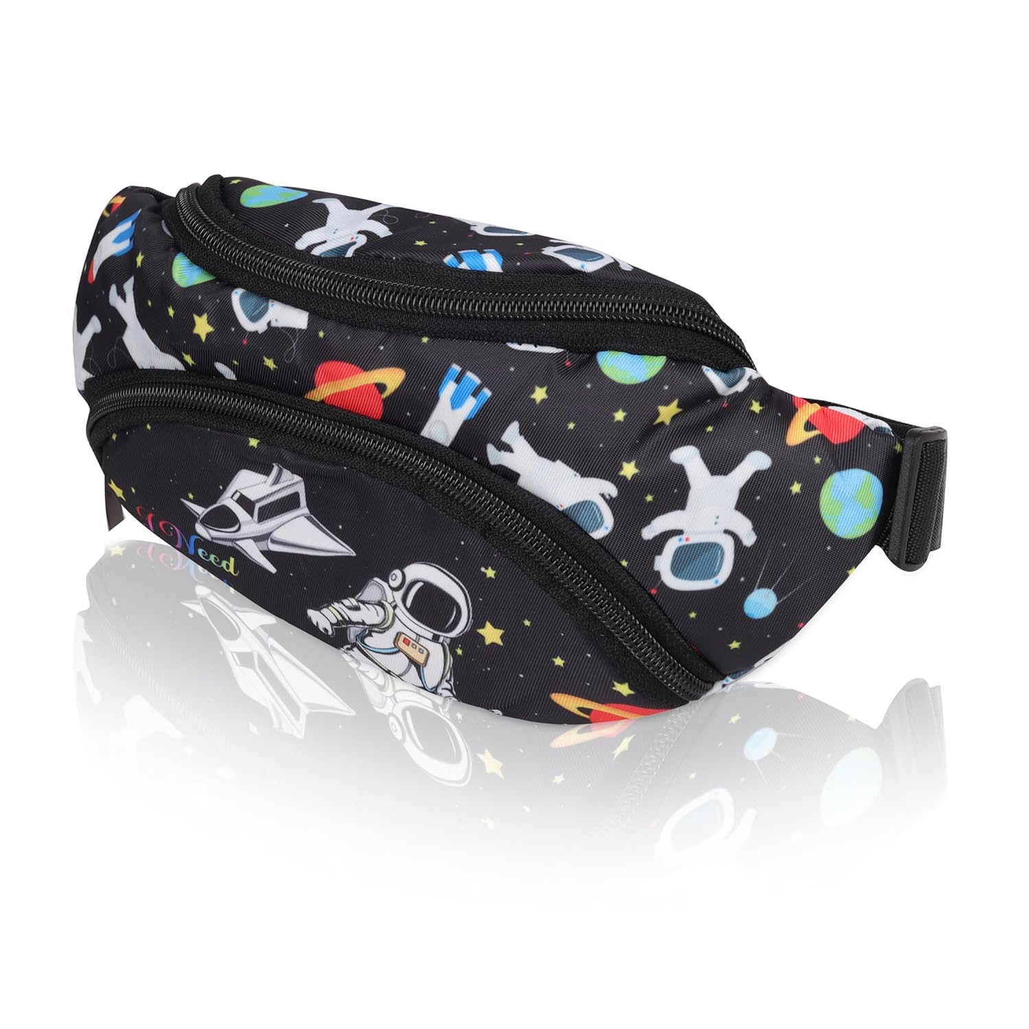 Echo Boomers Space Print Waist Bag – Multi-Purpose Belt Bag, Hip Bag, Crossbody Travel Pouch for Men, Women, Kids – Stylish, Lightweight, and Durable Waist Pack for Travel, Sports, Hiking