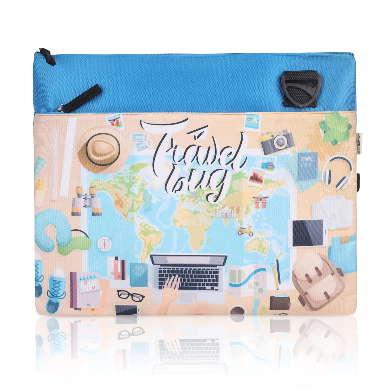 Echo Boomers Travel Print Themed Exam & Activity Sling Bag | 3 Compartments | Cushioned & Detachable Strap | Ideal for Outdoor Travel