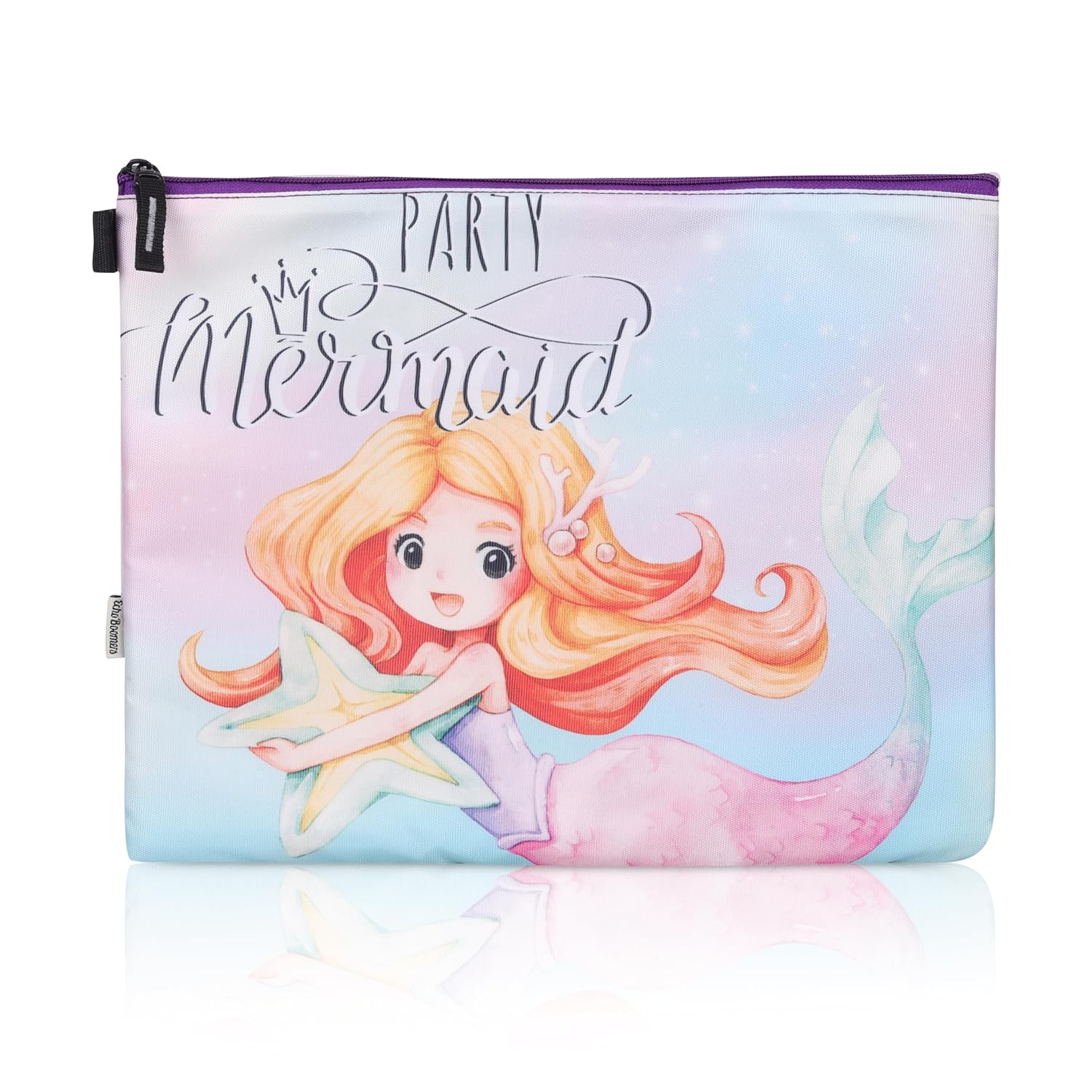 New Twin Mermaid Printed Combo Folder Set Jr. | A4 & Mini Water-Resistant Folders | Cushioned, Padded, Stylish & Washable | Perfect for Documents, Gadgets, Art Supplies, Travel & Kids Accessories