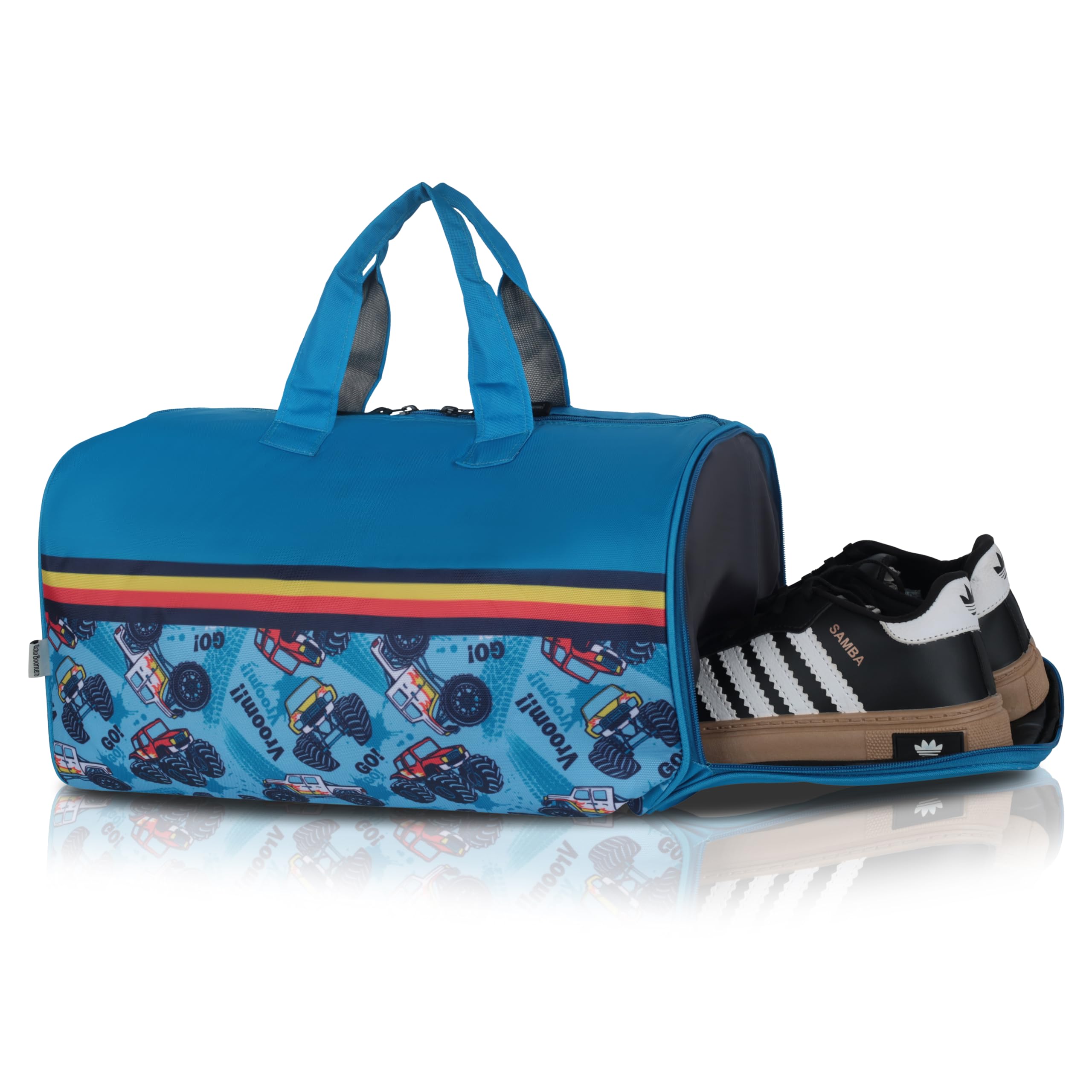 Echo Boomers Square Truck Print Duffle Bag – Stylish Travel & Gym Bag with Shoe Compartment