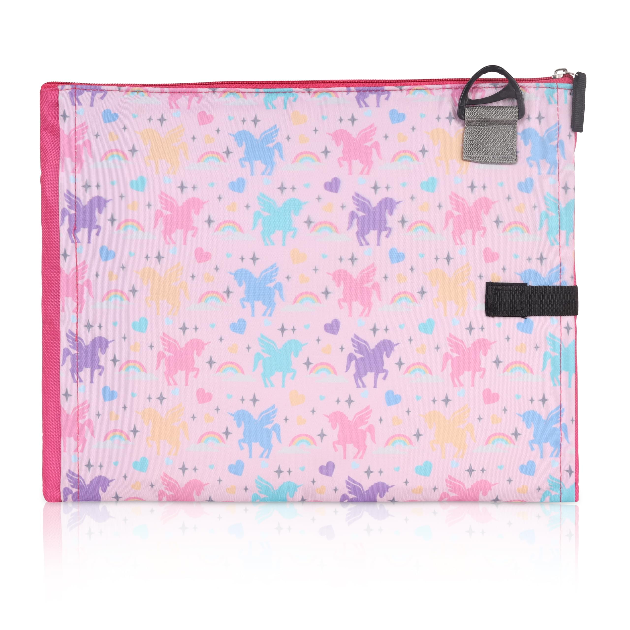 Echo Boomers Unicorn Printed Exam & Activity Sling Bag | 3 Compartments | Cushioned & Detachable Strap | Ideal for Outdoor Travel
