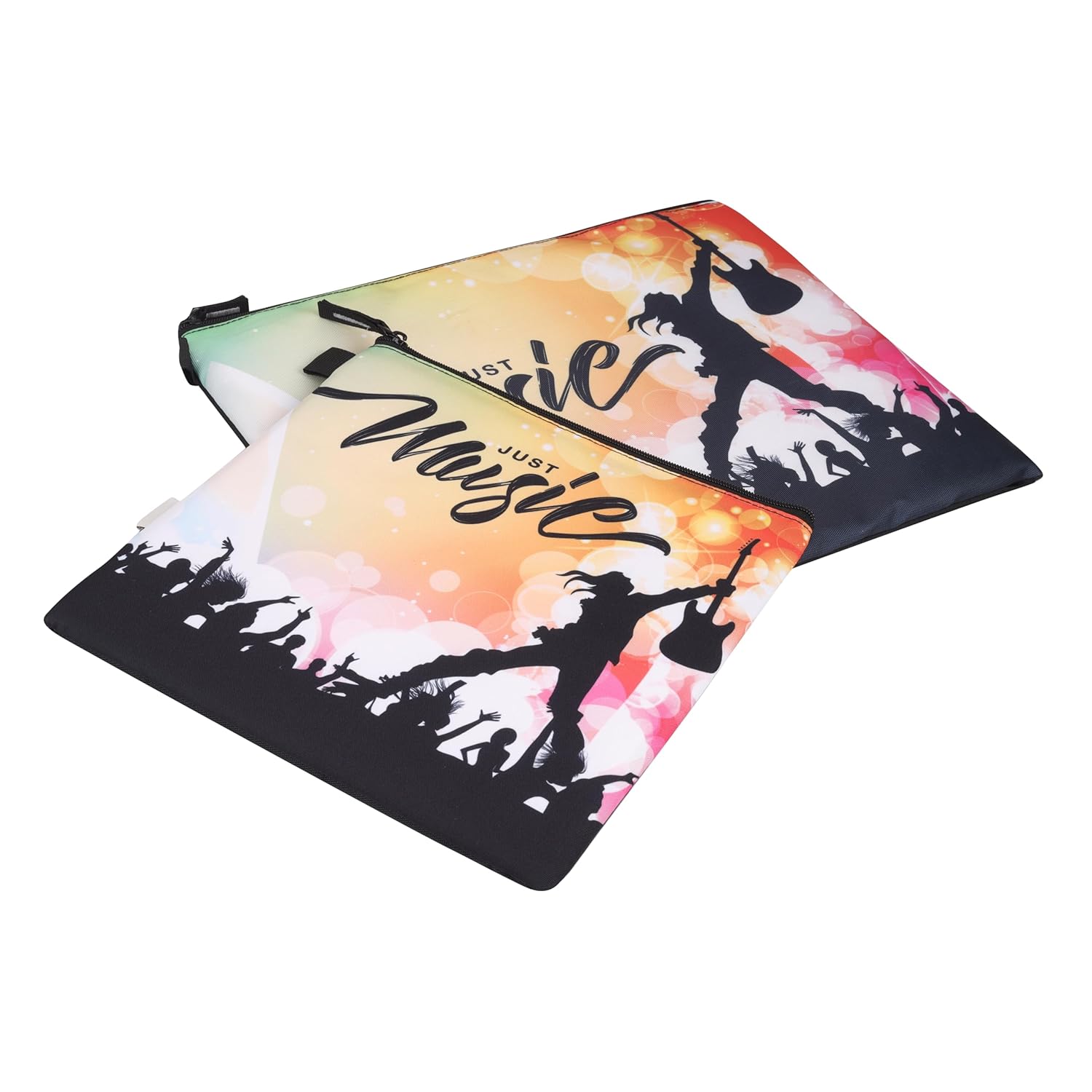 Echo Boomers Music Concert Theme Printed Twin Folder Set | Padded & Waterproof | A4 Document Holder & Tablet Sleeve | Stylish & Protective