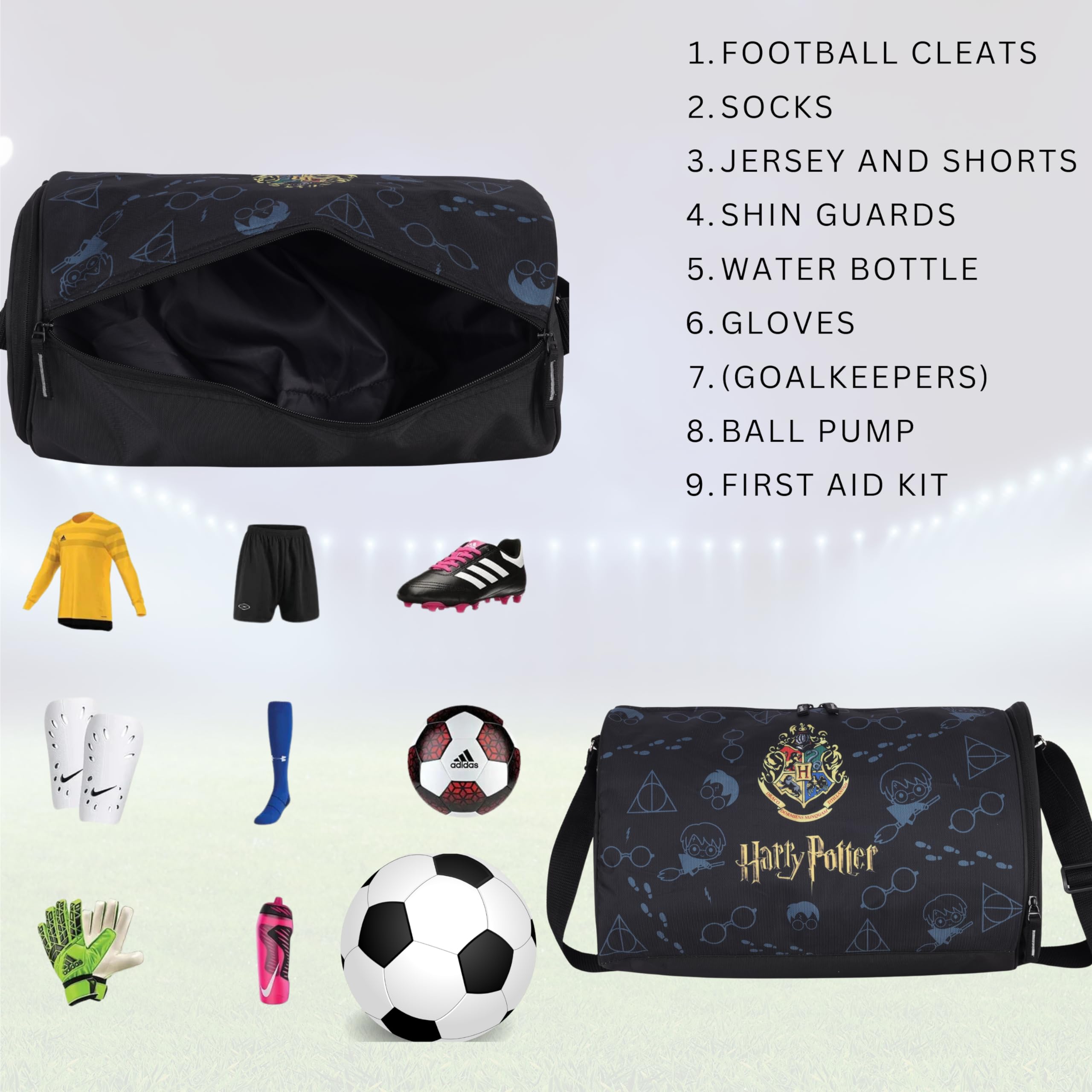 Echo Boomers Harry Potter Magic Black Duffel Bag - Enchanting Adventures Await
