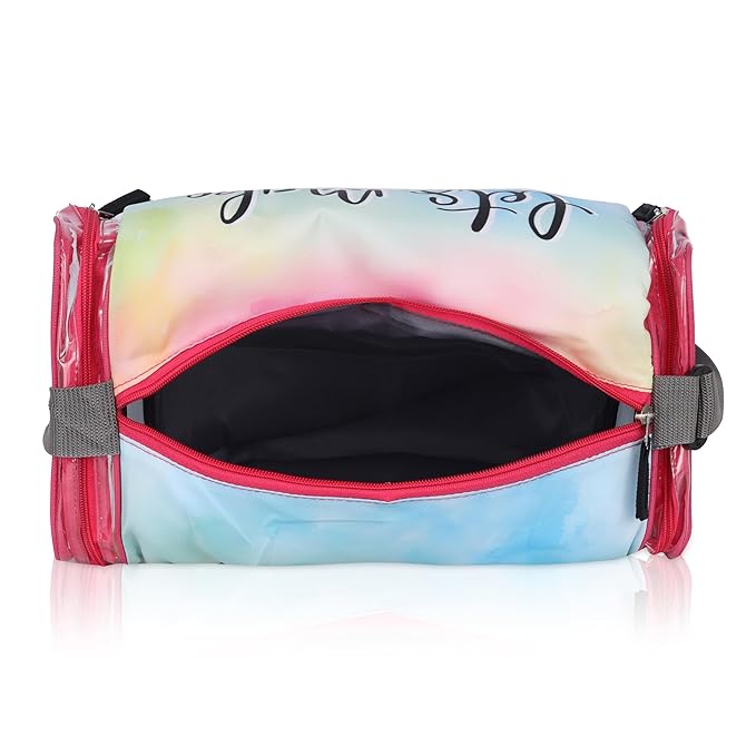 Echo Boomers Pink Tie & Dye Print Square Travel Duffle Gym Luggage Bag with PVC Side Compartments