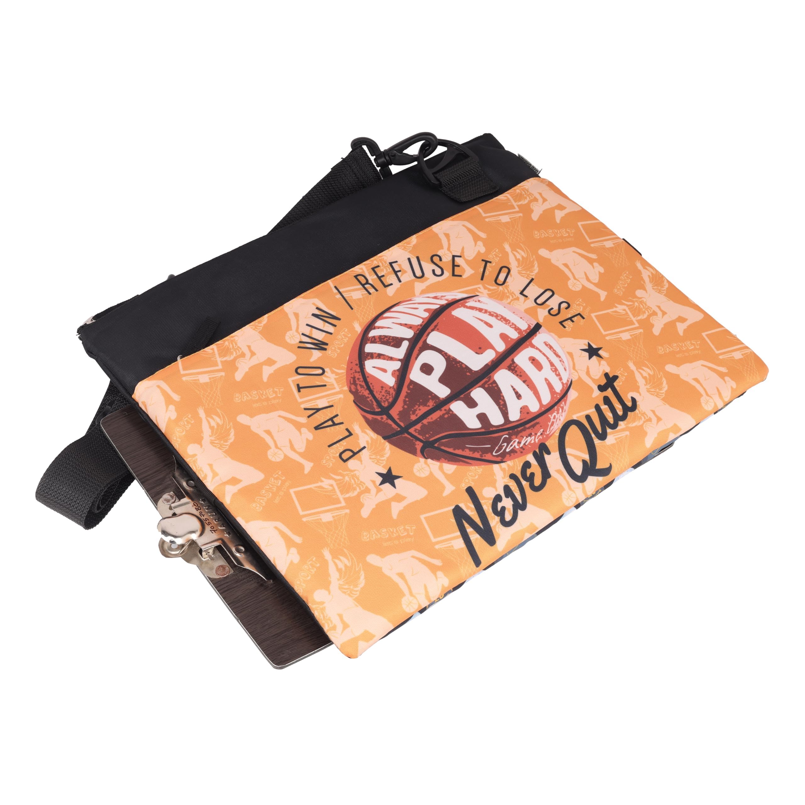 Echo Boomers Basketball Print Exam & Activity Sling Bag | 3 Compartments | Cushioned & Detachable Strap | Ideal for Outdoor Travel