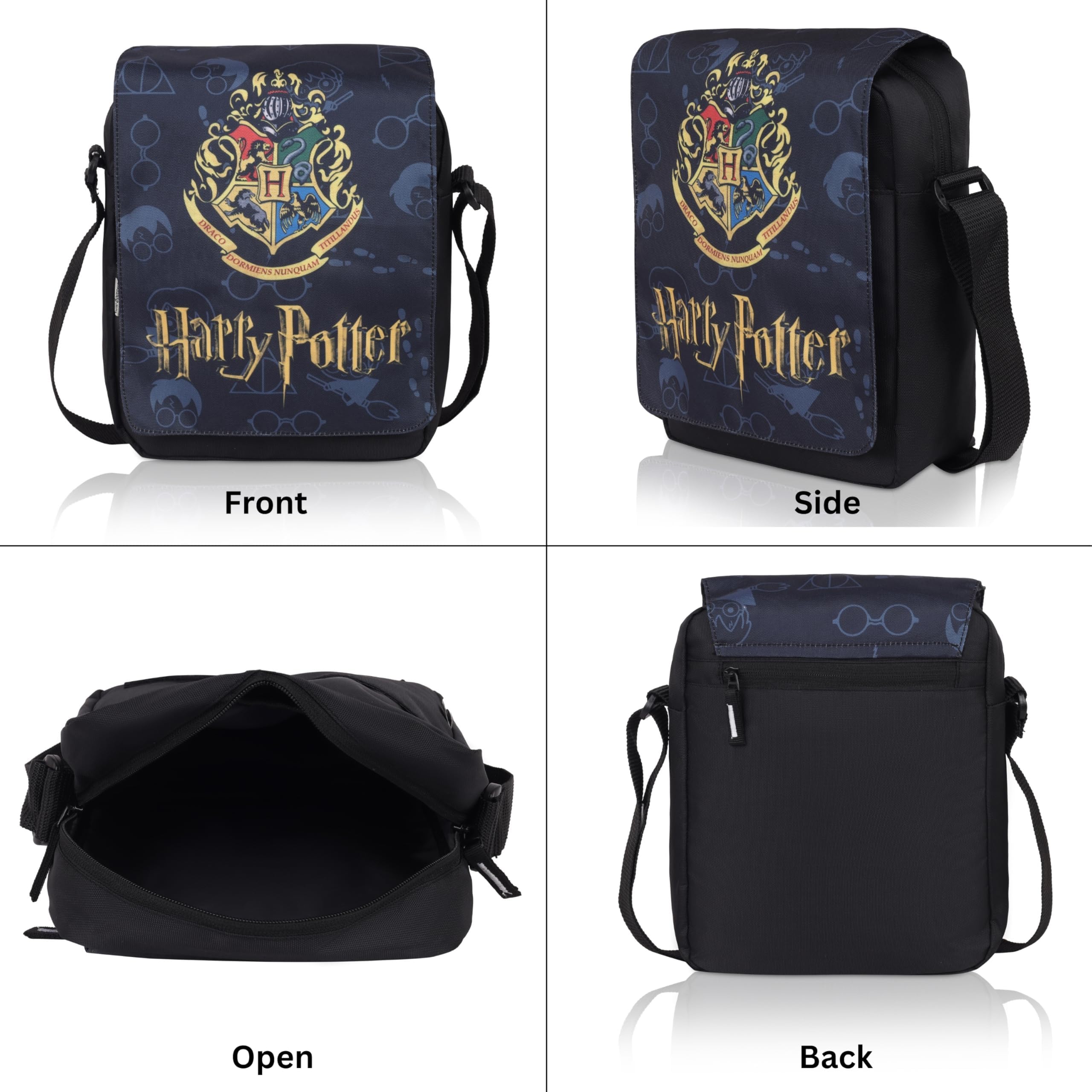 Echo Boomers Harry Potter Print Adjustable Shoulder Strap | Water-Resistant | Anti-Theft Design | Compact & Lightweight Sling