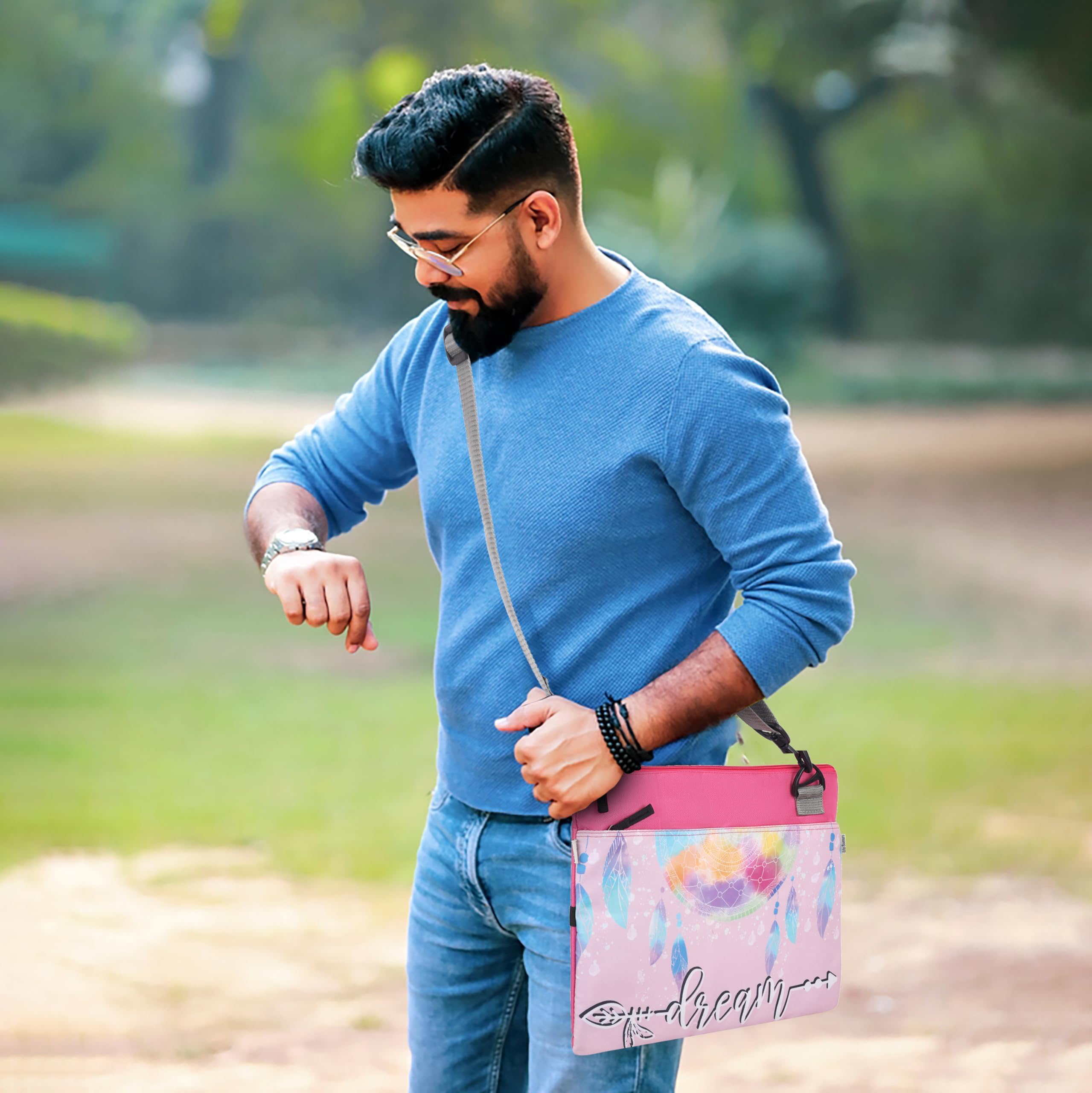Echo Boomers Exam & Activity Sling Bag | 3 Compartments | Cushioned & Detachable Strap | Ideal for Outdoor Travel